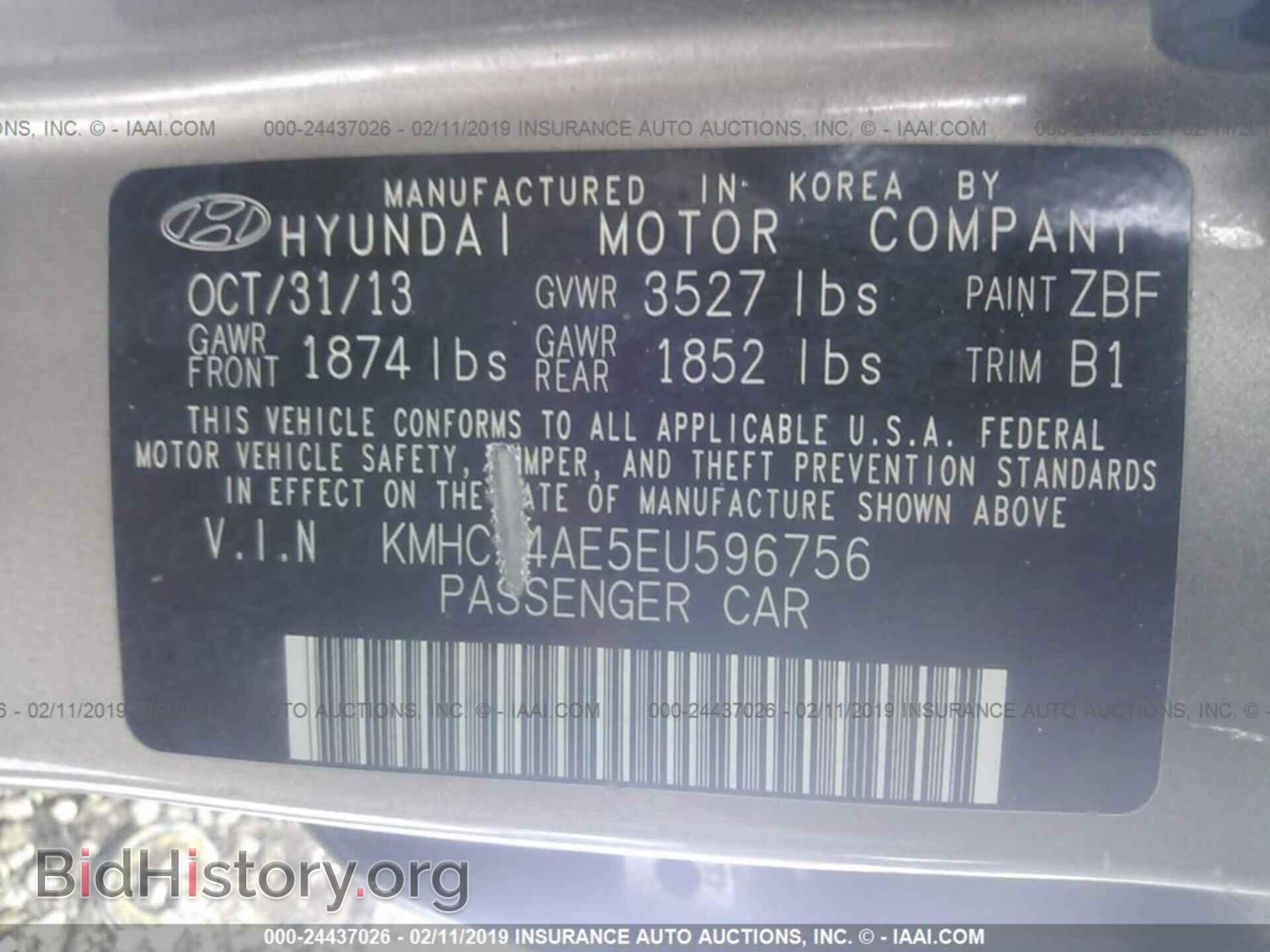 2014 HYUNDAI ACCENT - VIN: KMHCT4AE5EU596756 - Фото 9
