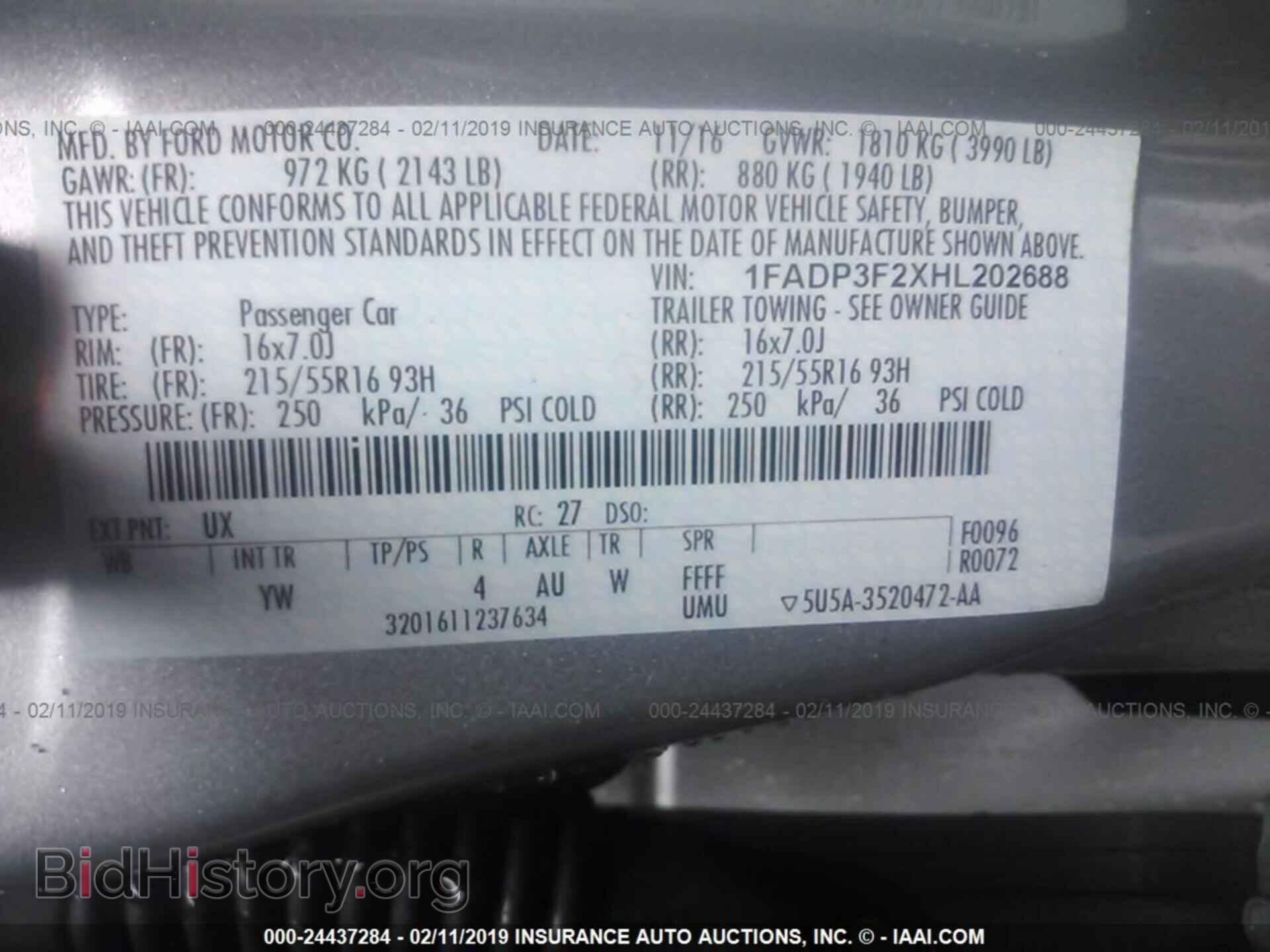 2017 FORD FOCUS - VIN: 1FADP3F2XHL202688 - Photo 9