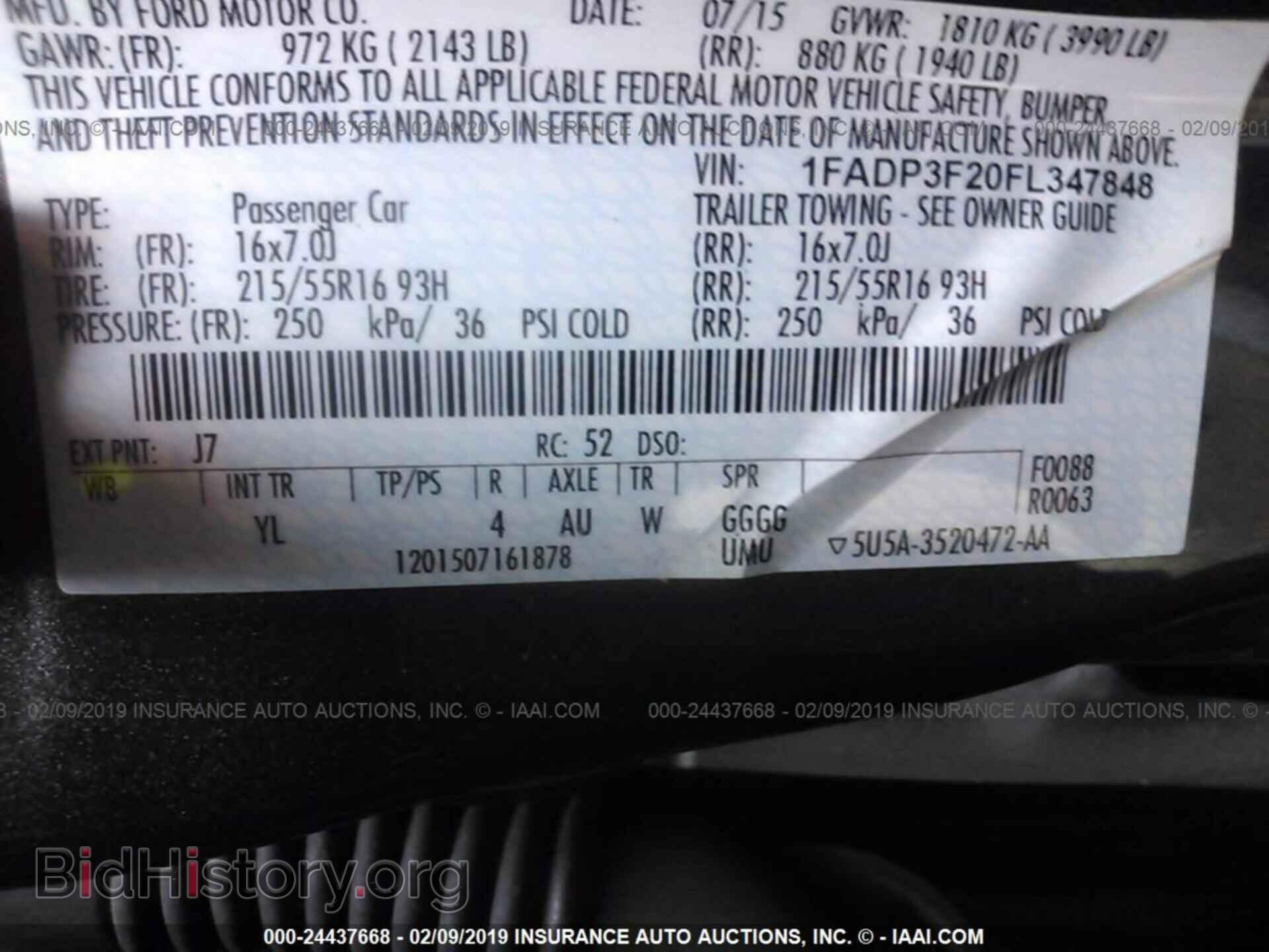 2015 FORD FOCUS - VIN: 1FADP3F20FL347848 - Photo 9