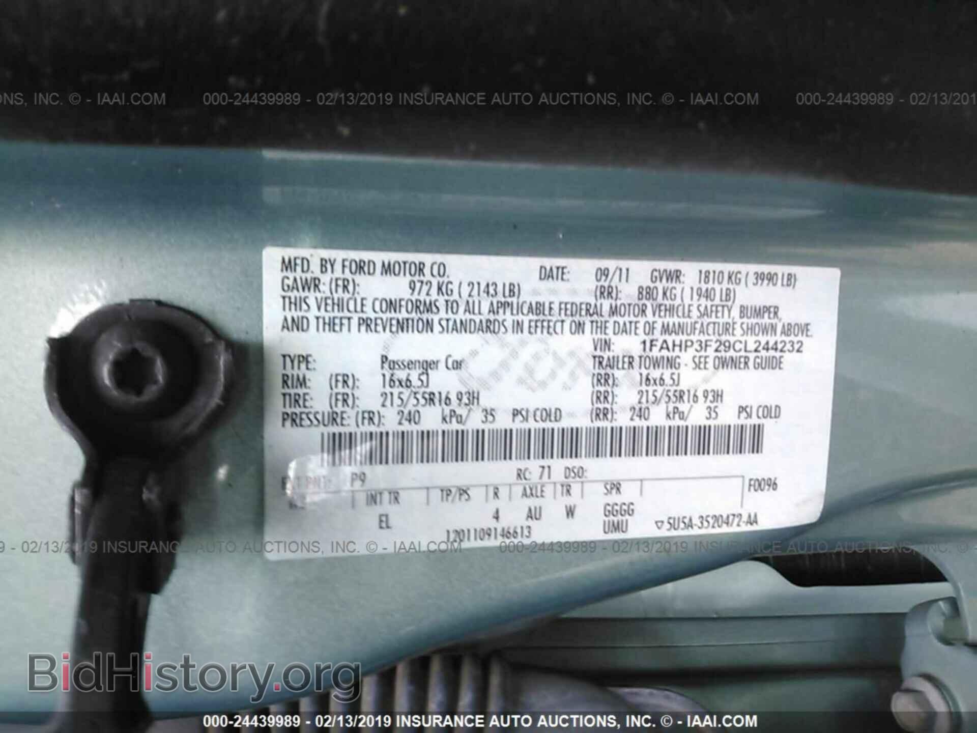 2012 FORD FOCUS - VIN: 1FAHP3F29CL244232 - Фото 9
