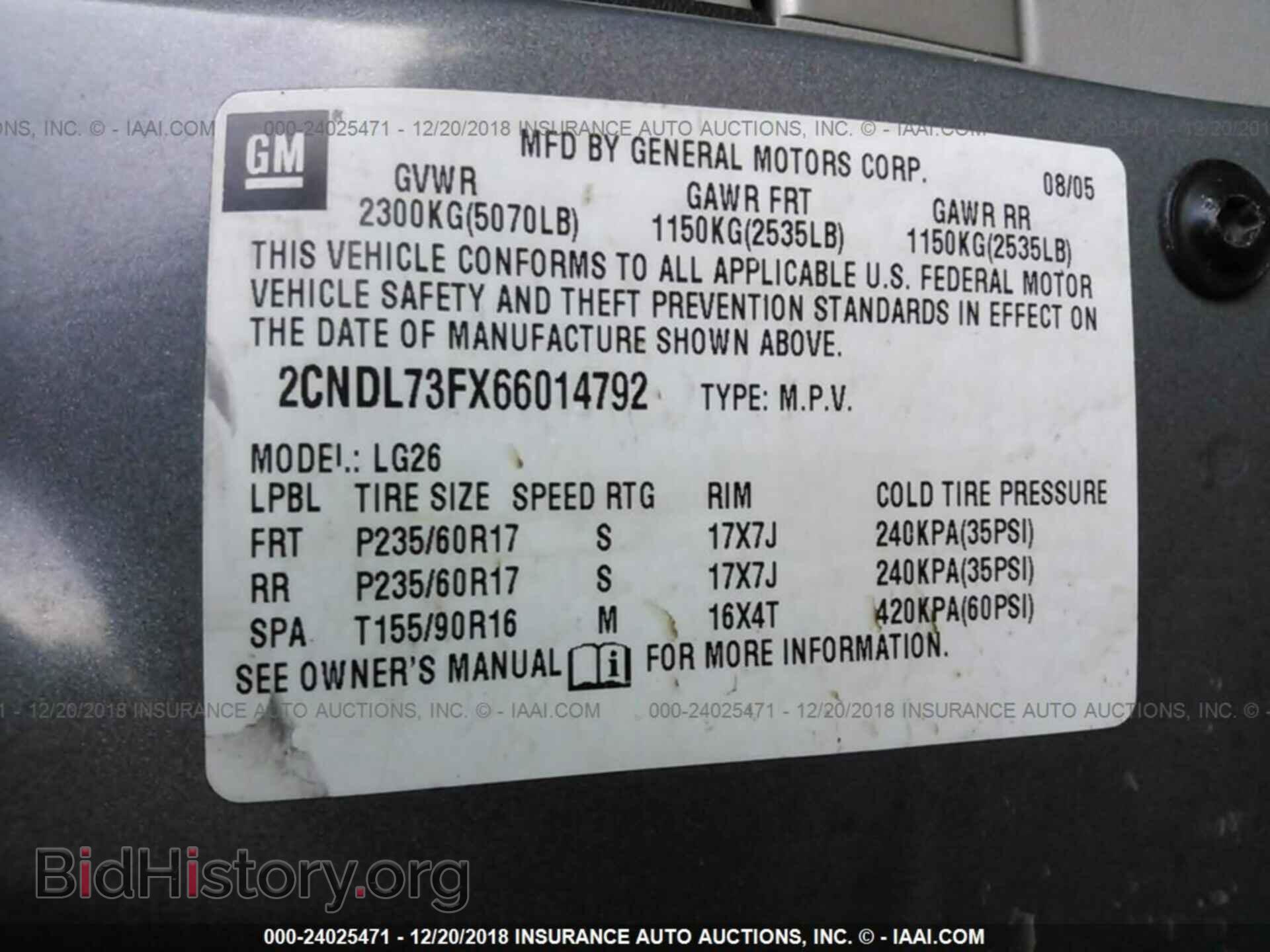 2006 CHEVROLET EQUINOX - VIN: 2CNDL73FX66014792 - Фото 9