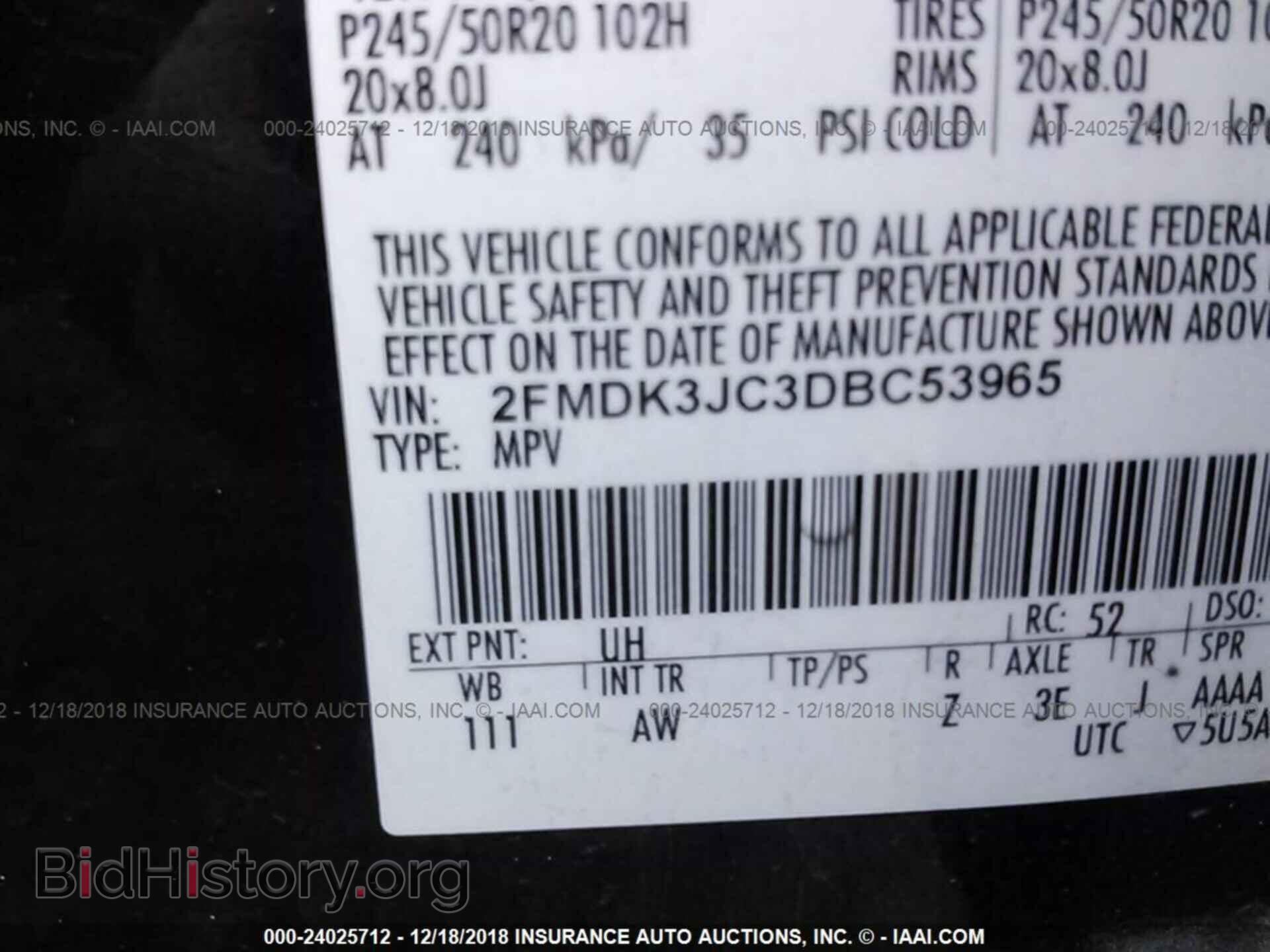 2013 FORD EDGE - VIN: 2FMDK3JC3DBC53965 - Photo 9