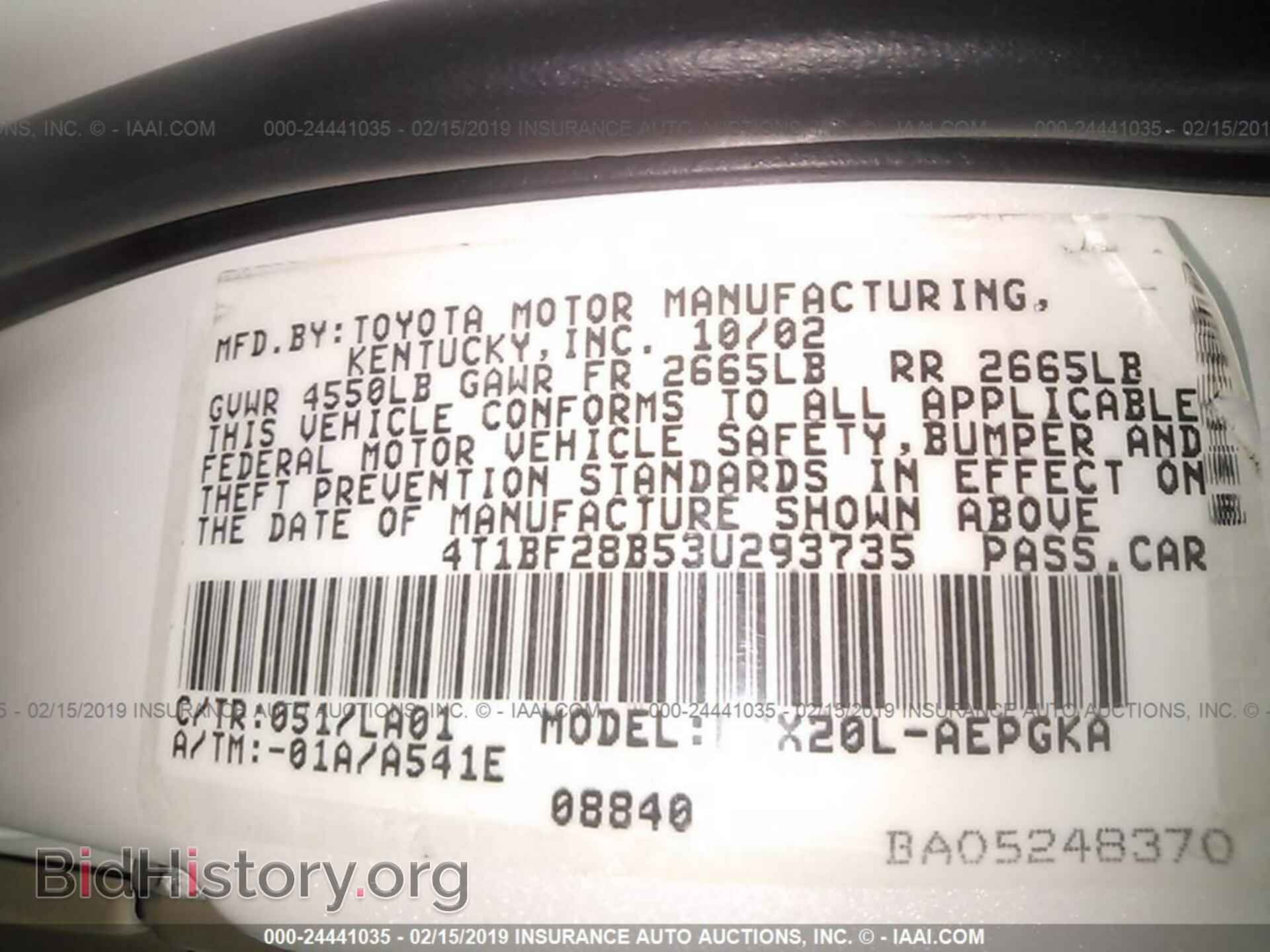 2003 TOYOTA AVALON - VIN: 4T1BF28B53U293735 - Photo 9
