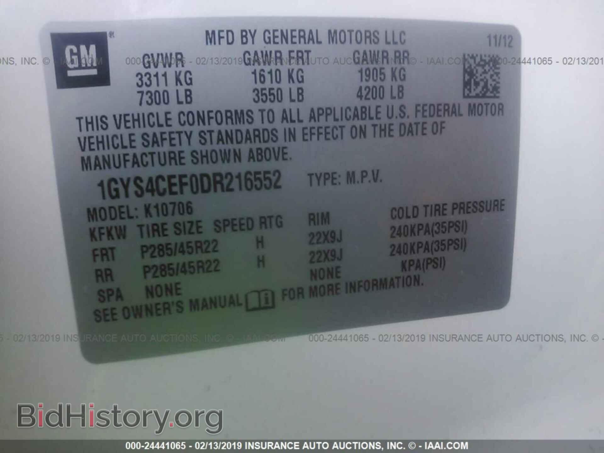 2013 CADILLAC ESCALADE - VIN: 1GYS4CEF0DR216552 - Фото 9