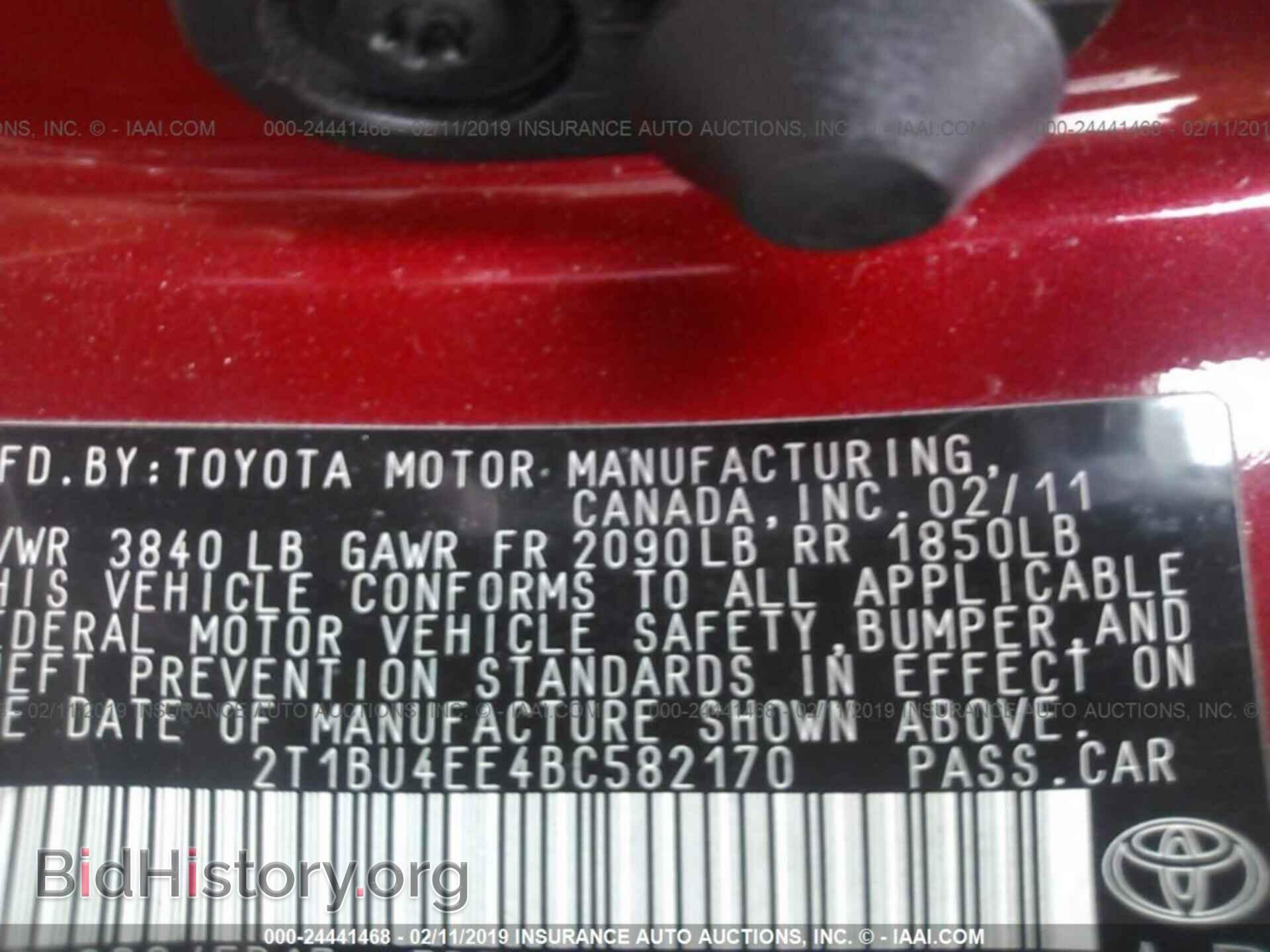 2011 TOYOTA COROLLA - VIN: 2T1BU4EE4BC582170 - Photo 9