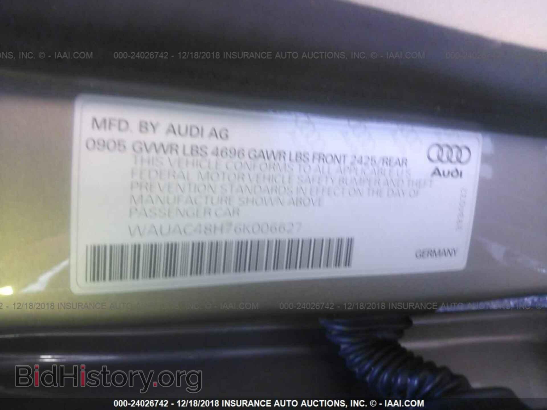 2006 AUDI A4 - VIN: WAUAC48H76K006627 - Photo 9