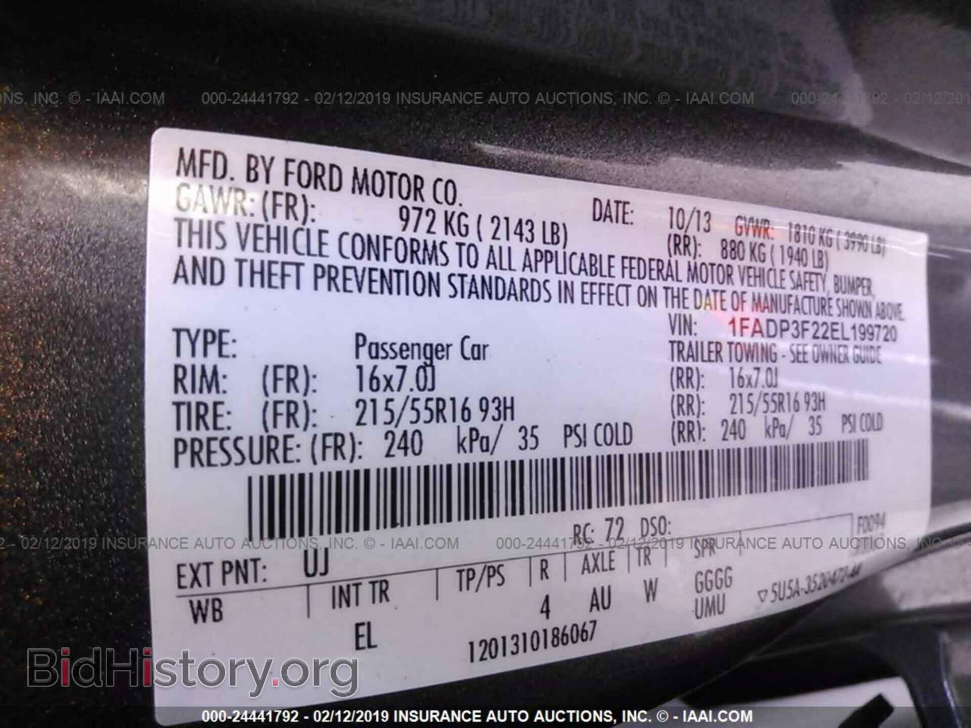2014 FORD FOCUS - VIN: 1FADP3F22EL199720 - Photo 9