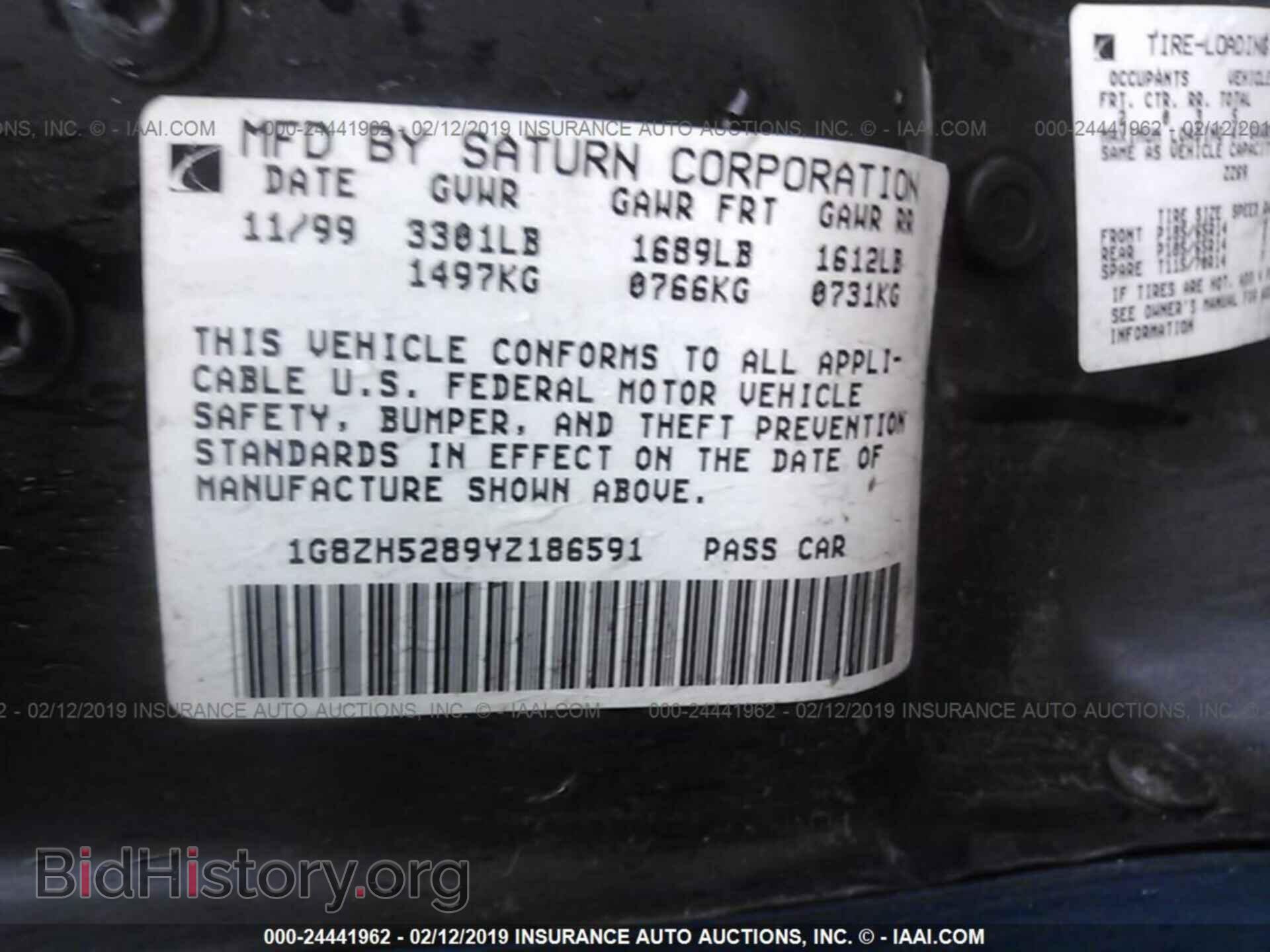 2000 SATURN SL1 - VIN: 1G8ZH5289YZ186591 - Фото 9