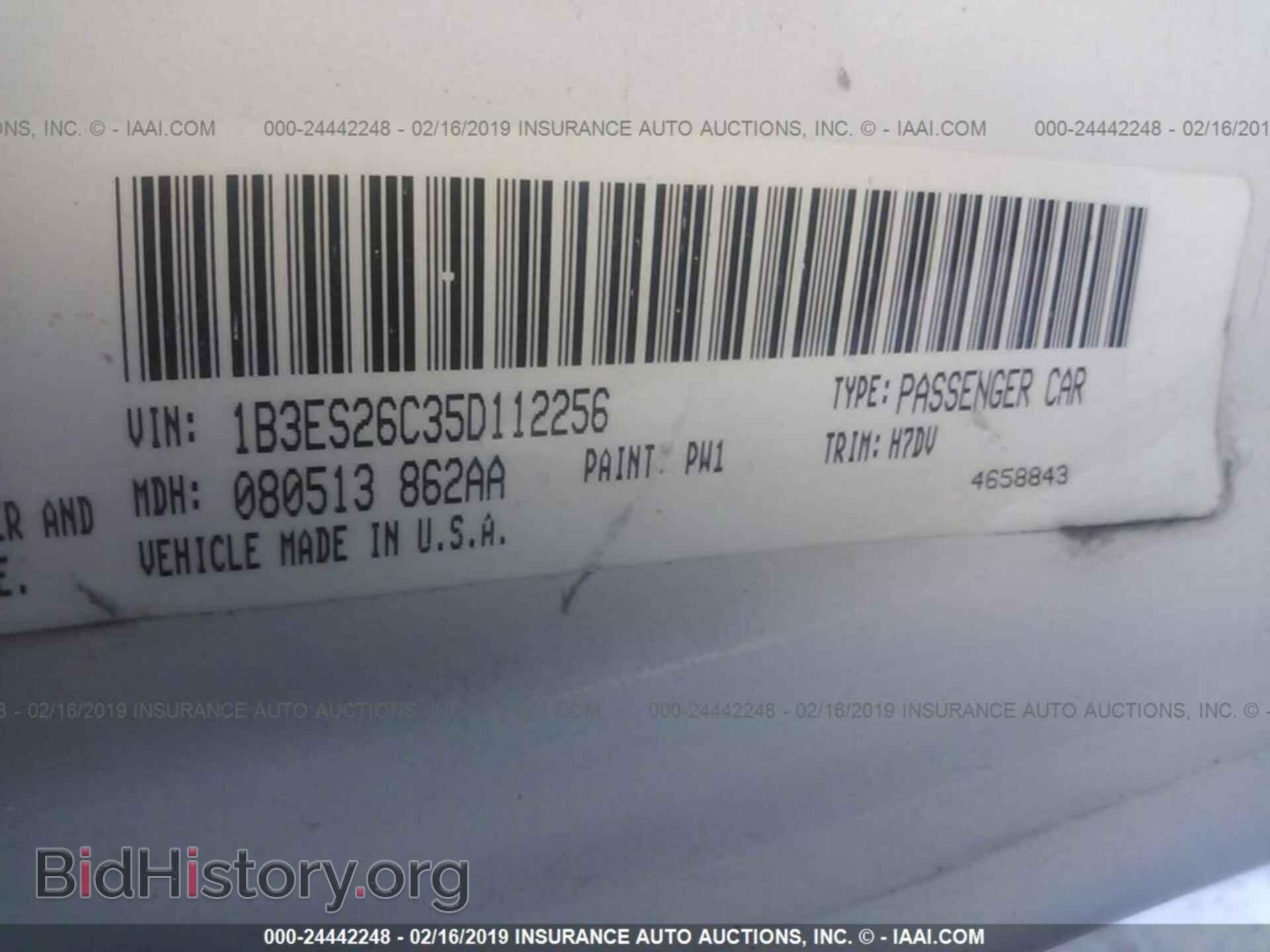 2005 DODGE NEON - VIN: 1B3ES26C35D112256 - Фото 9