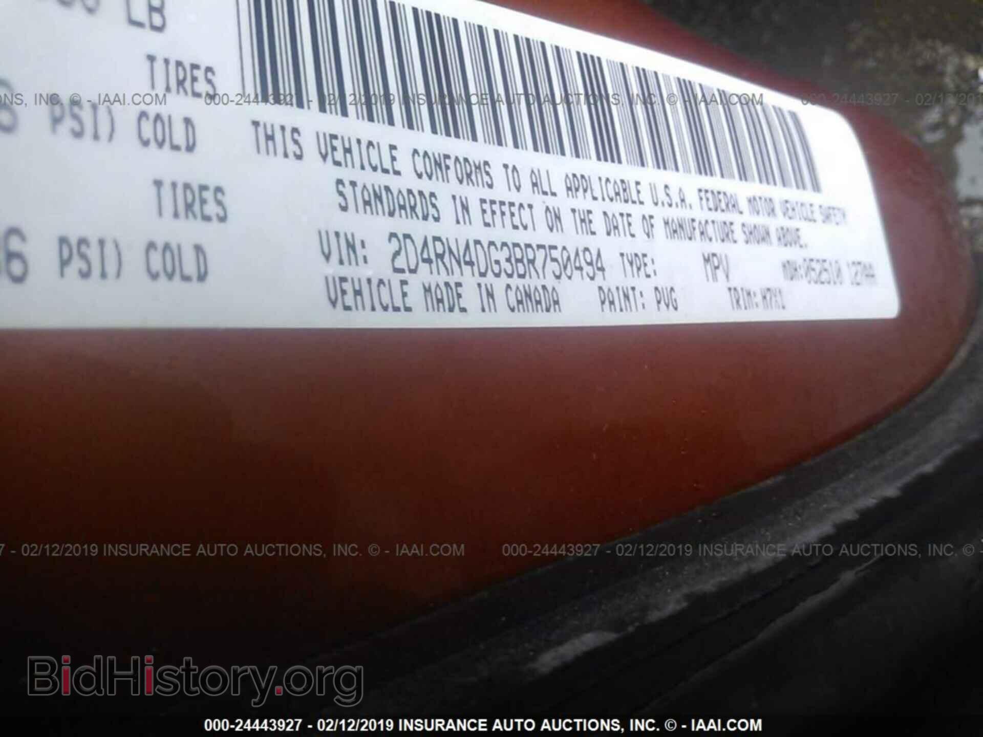 2011 DODGE GRAND CARAVAN - VIN: 2D4RN4DG3BR750494 - Фото 9