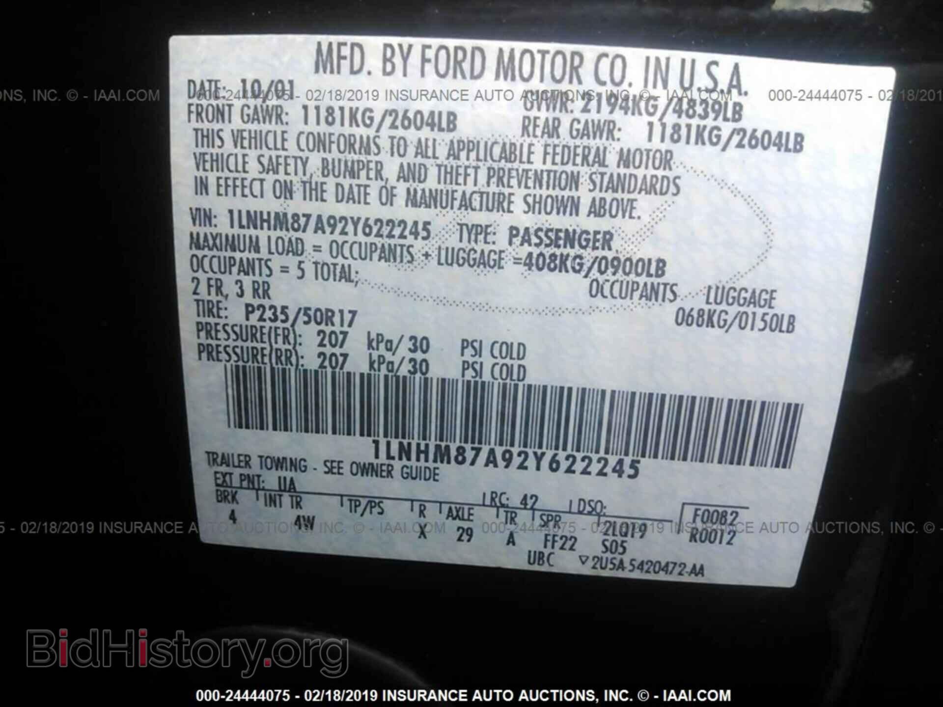 2002 LINCOLN LS - VIN: 1LNHM87A92Y622245 - Photo 9