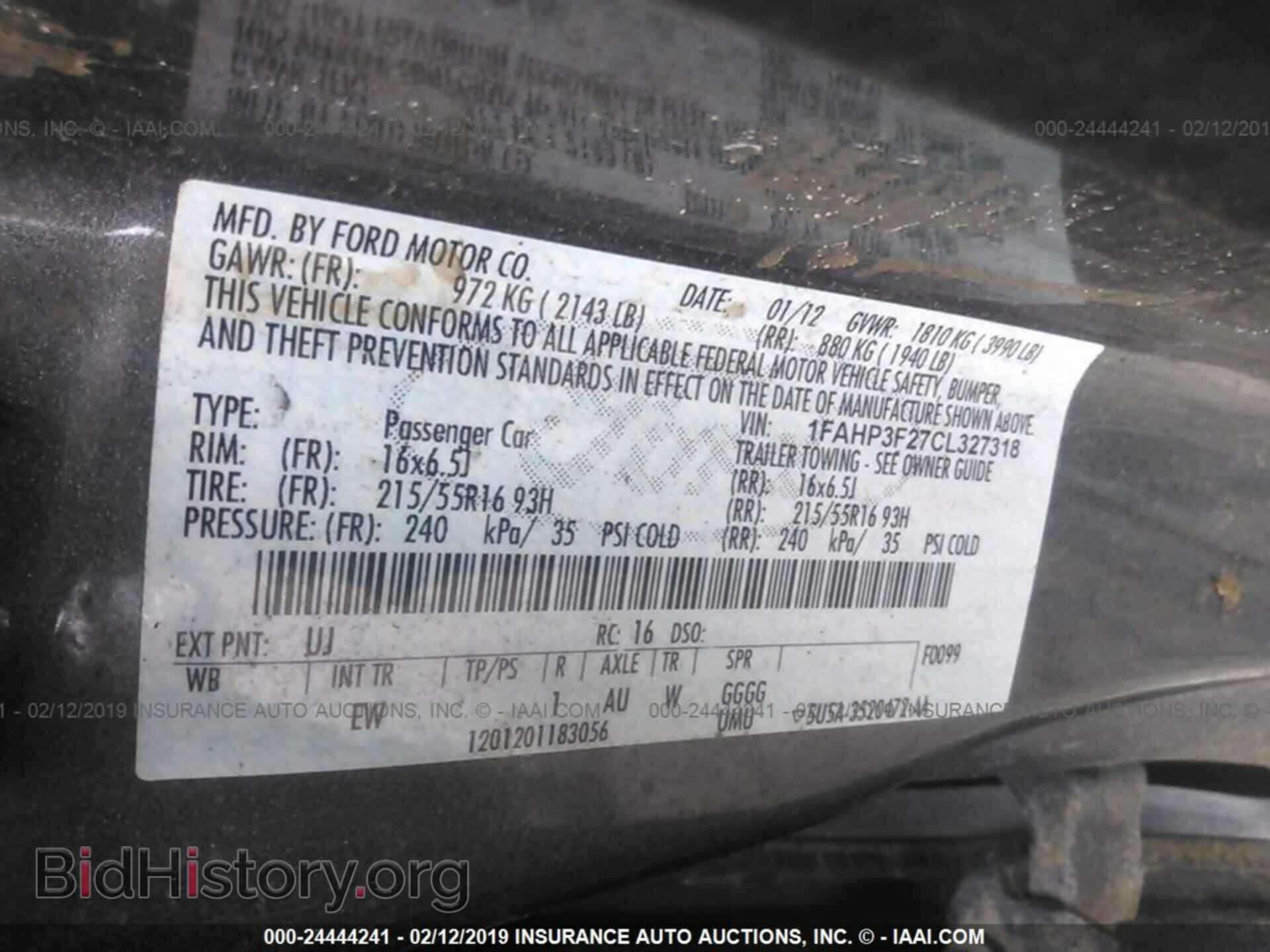 2012 FORD FOCUS - VIN: 1FAHP3F27CL327318 - Фото 9