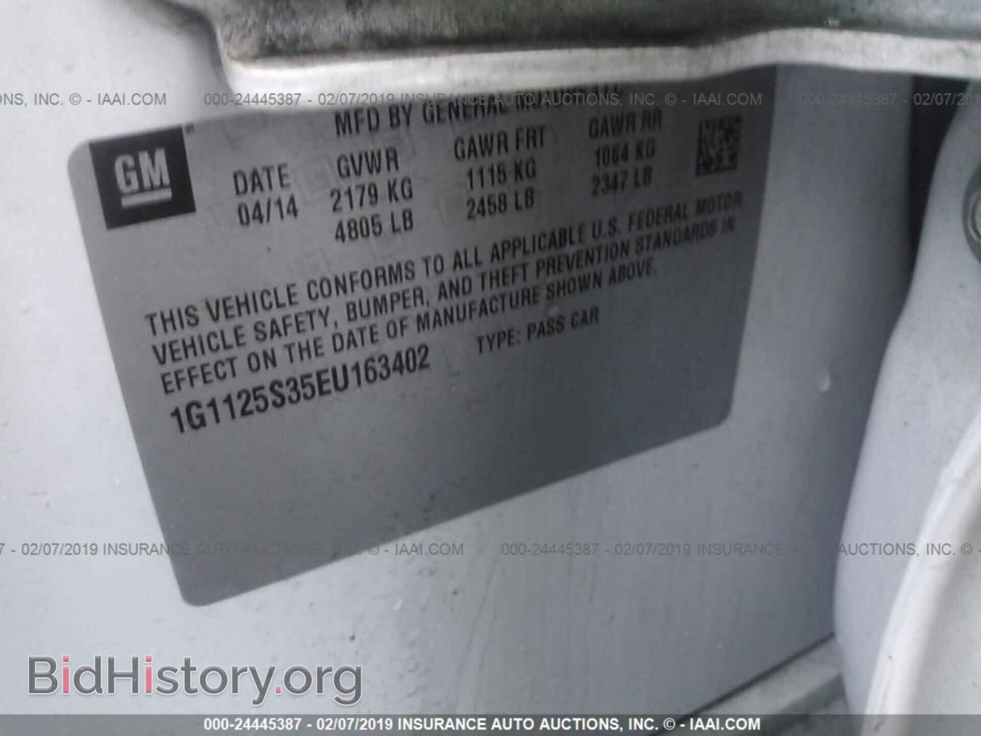 2014 CHEVROLET IMPALA - VIN: 1G1125S35EU163402 - Photo 9