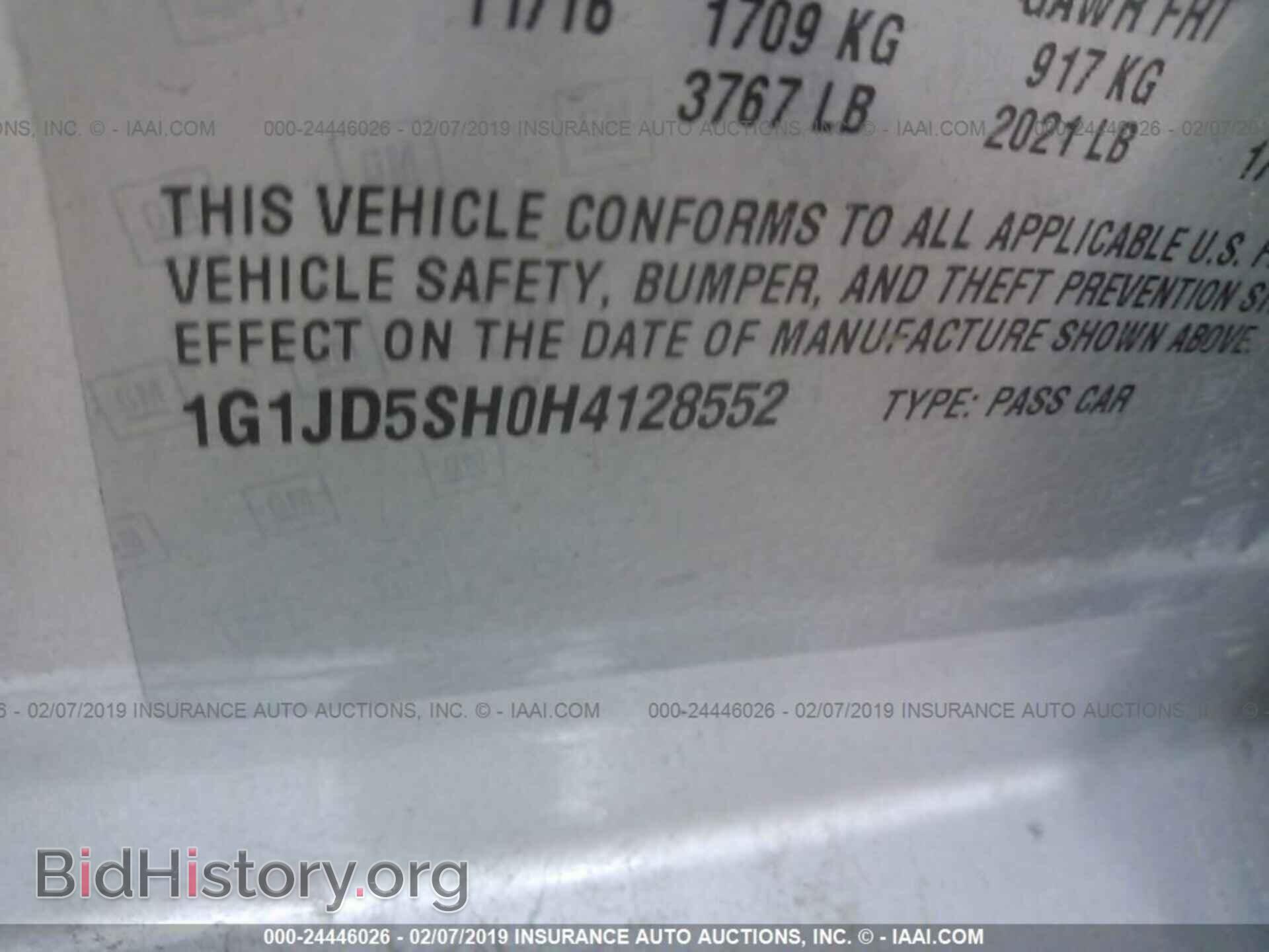 2017 CHEVROLET SONIC - VIN: 1G1JD5SH0H4128552 - Фото 9