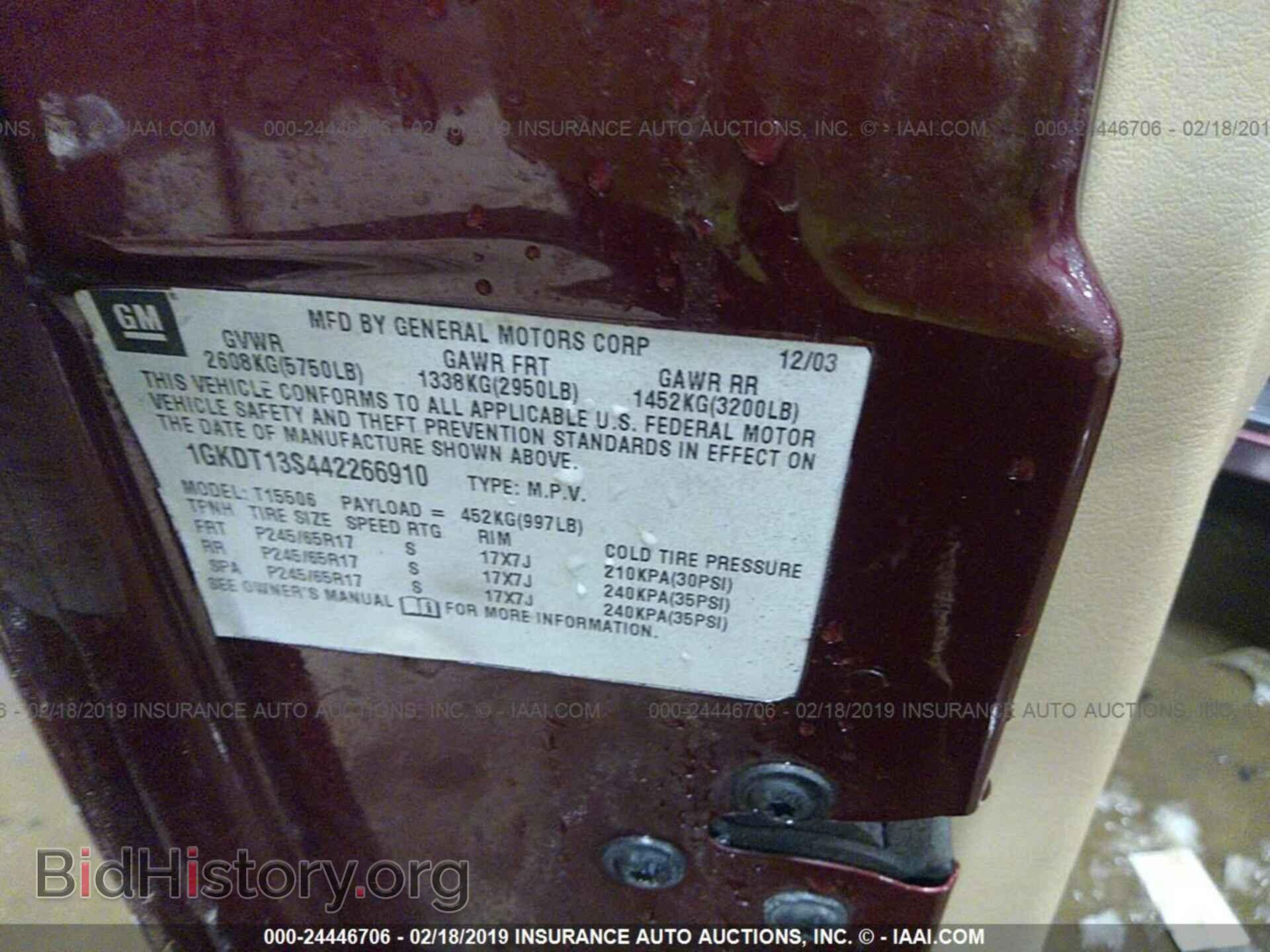 2004 GMC ENVOY - VIN: 1GKDT13S042434428 - Фото 9