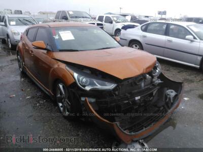 2013 Hyundai VELOSTER Turbo, оранжевый — VIN KMHTC6AE8DU117918, IAAI