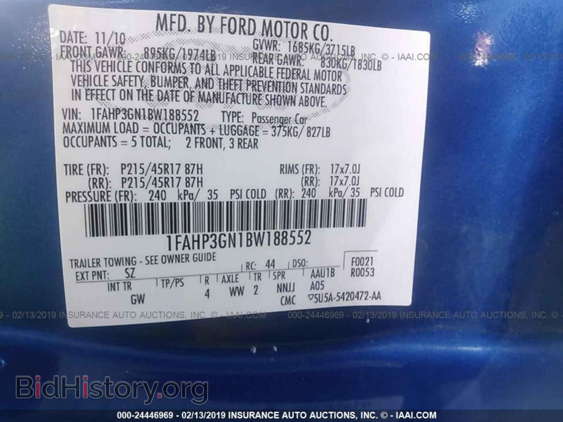 2011 FORD FOCUS - VIN: 1FAHP3GN1BW188552 - Фото 9