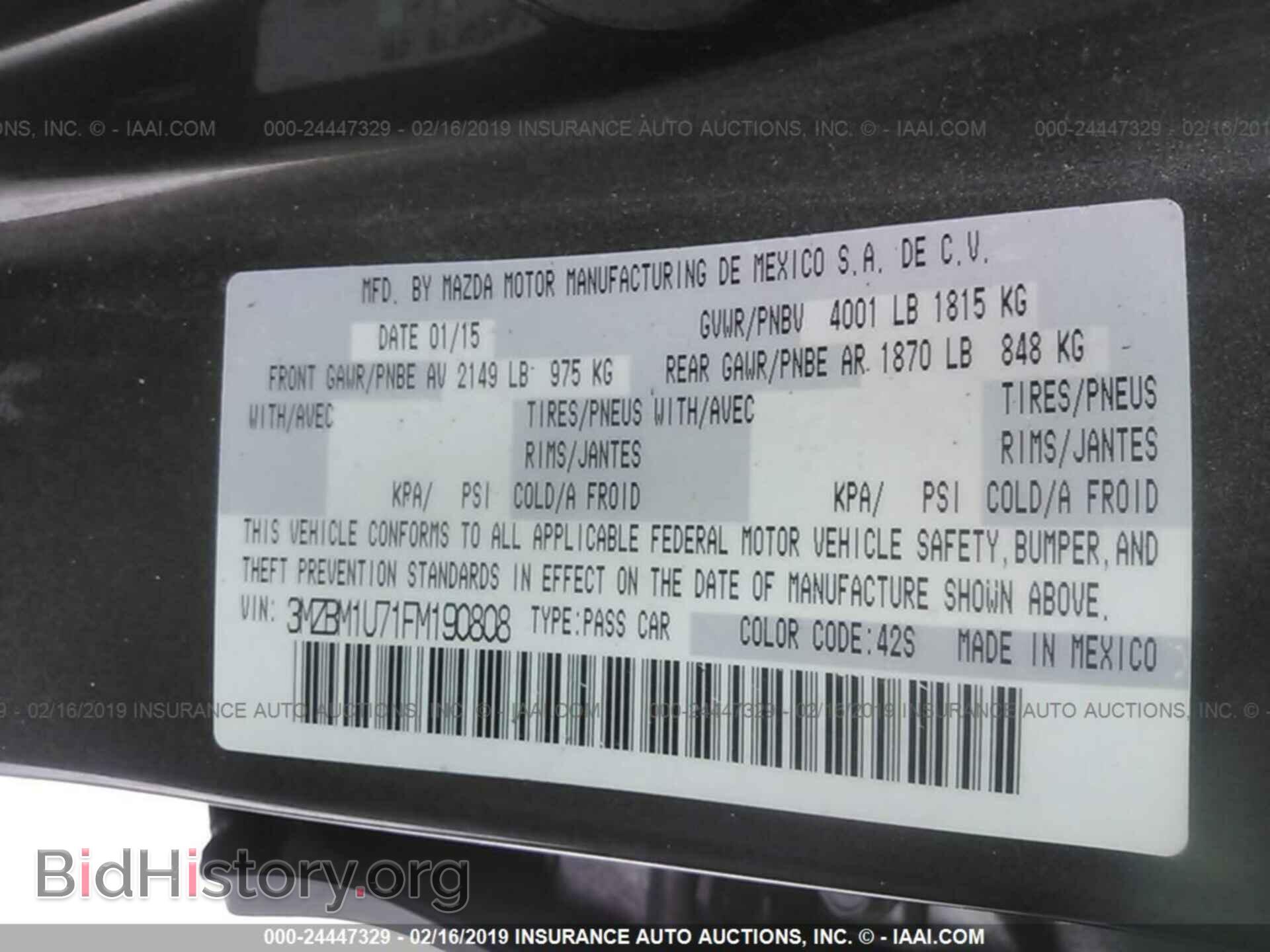2015 MAZDA 3 - VIN: 3MZBM1U71FM190808 - Фото 9