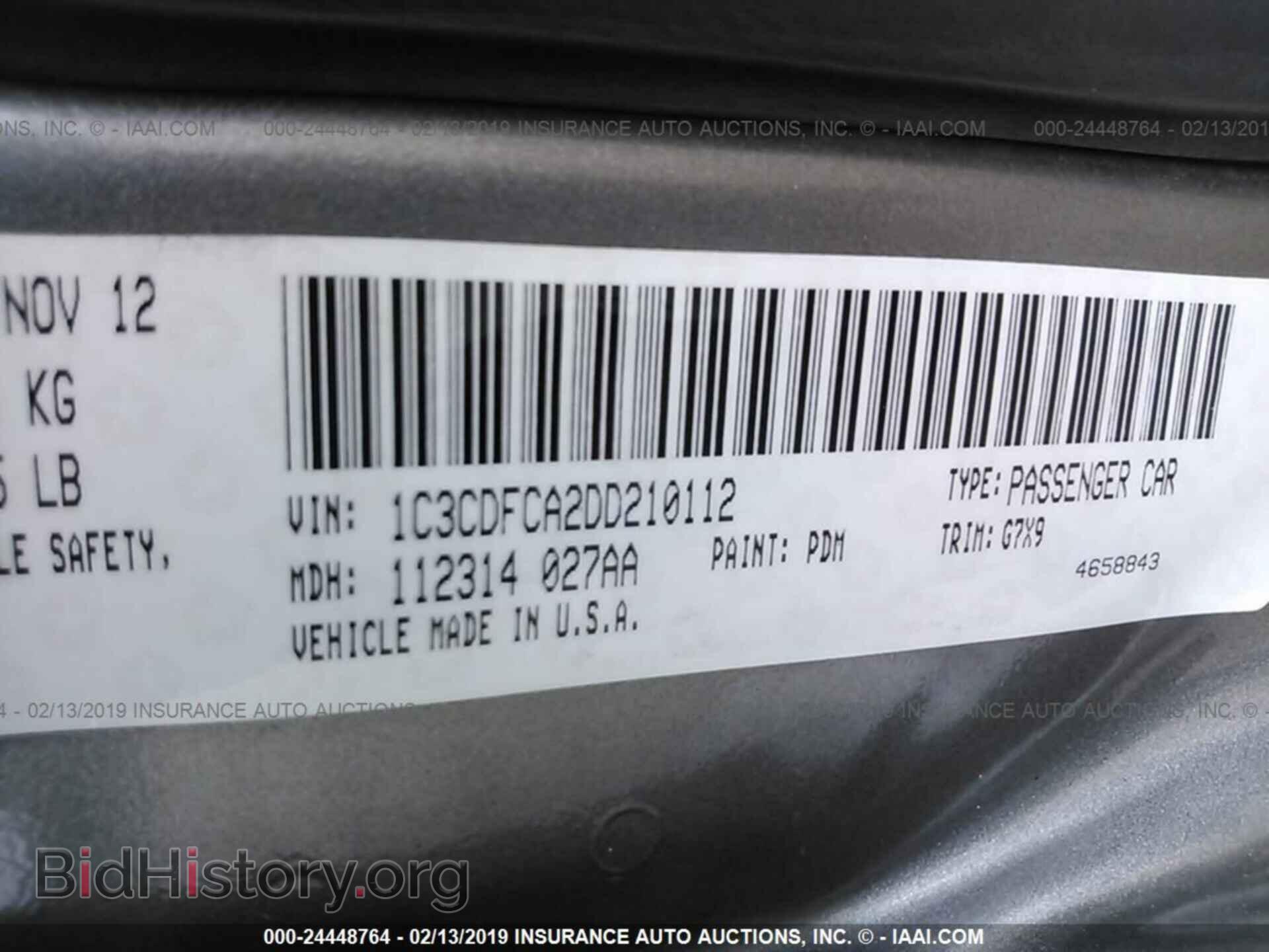 2013 DODGE DART - VIN: 1C3CDFCA2DD210112 - Photo 9