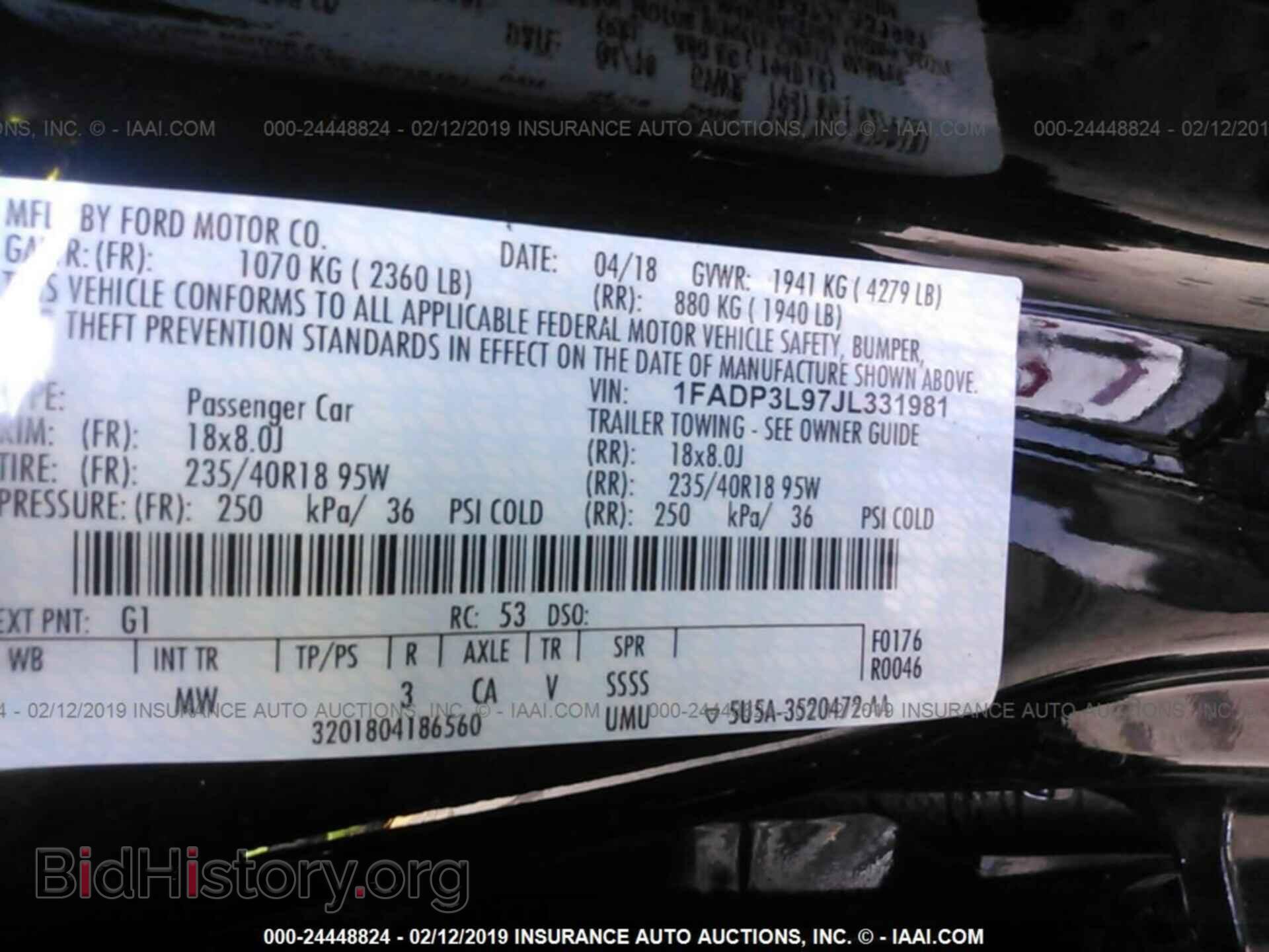 2018 FORD FOCUS - VIN: 1FADP3L97JL331981 - Photo 9
