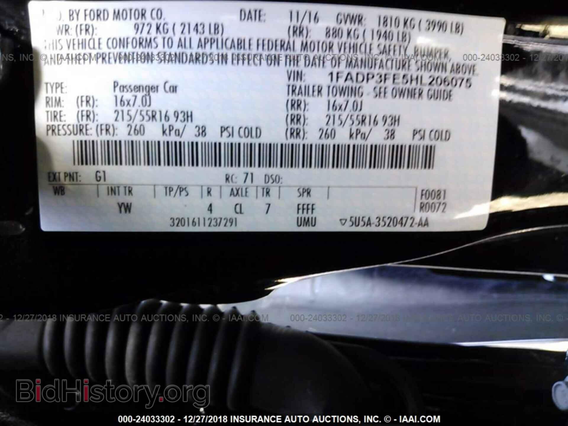 2017 FORD FOCUS - VIN: 1FADP3FE5HL206075 - Photo 9