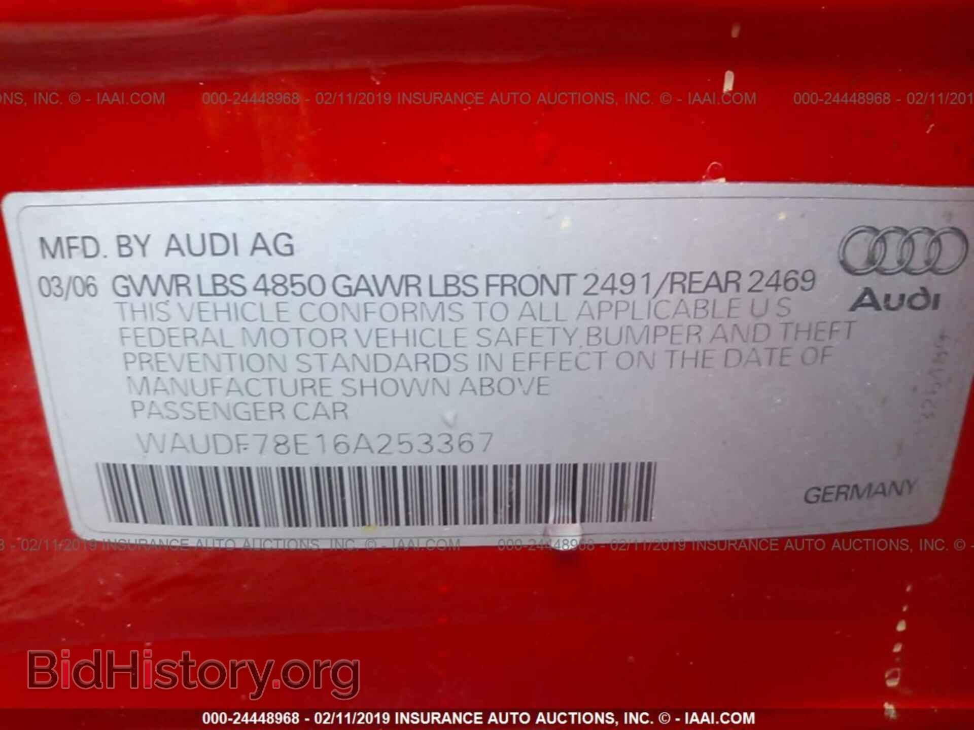 2006 AUDI A4 - VIN: WAUDF78E16A253367 - Photo 9
