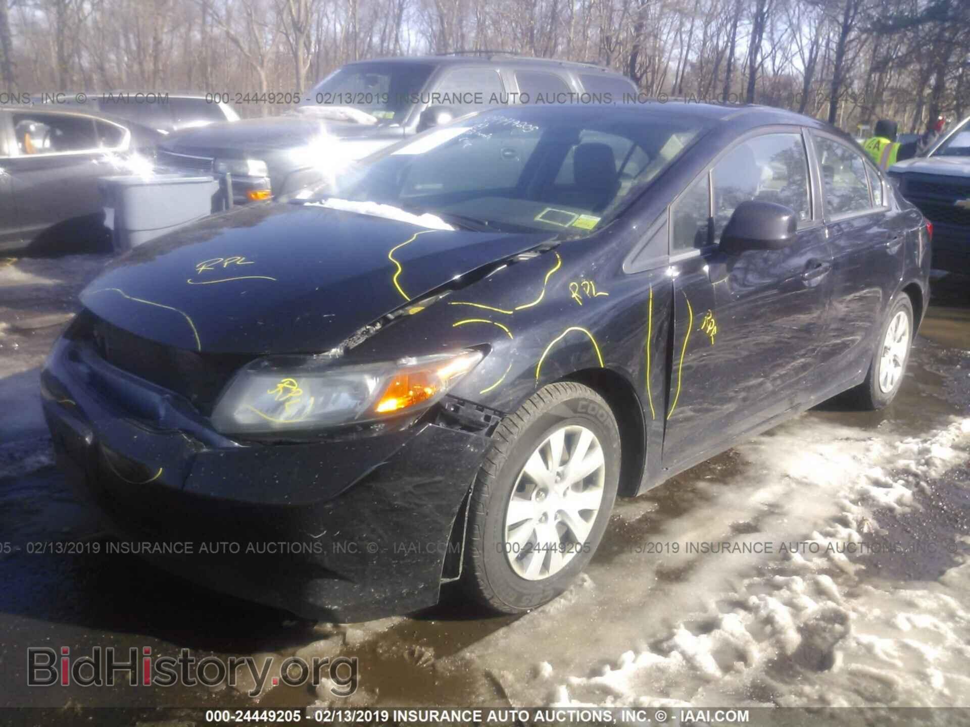 2012 HONDA CIVIC - VIN: 2HGFB2F57CH303166 - Photo 2