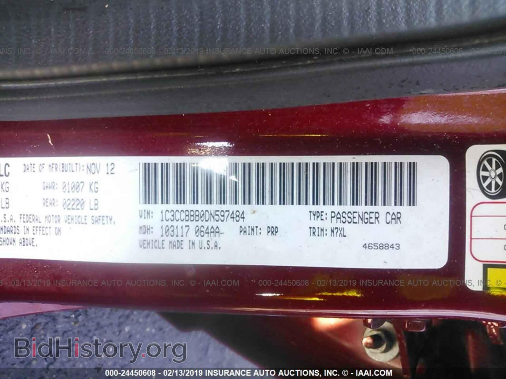 2013 CHRYSLER 200 - VIN: 1C3CCBBB0DN597484 - Photo 9