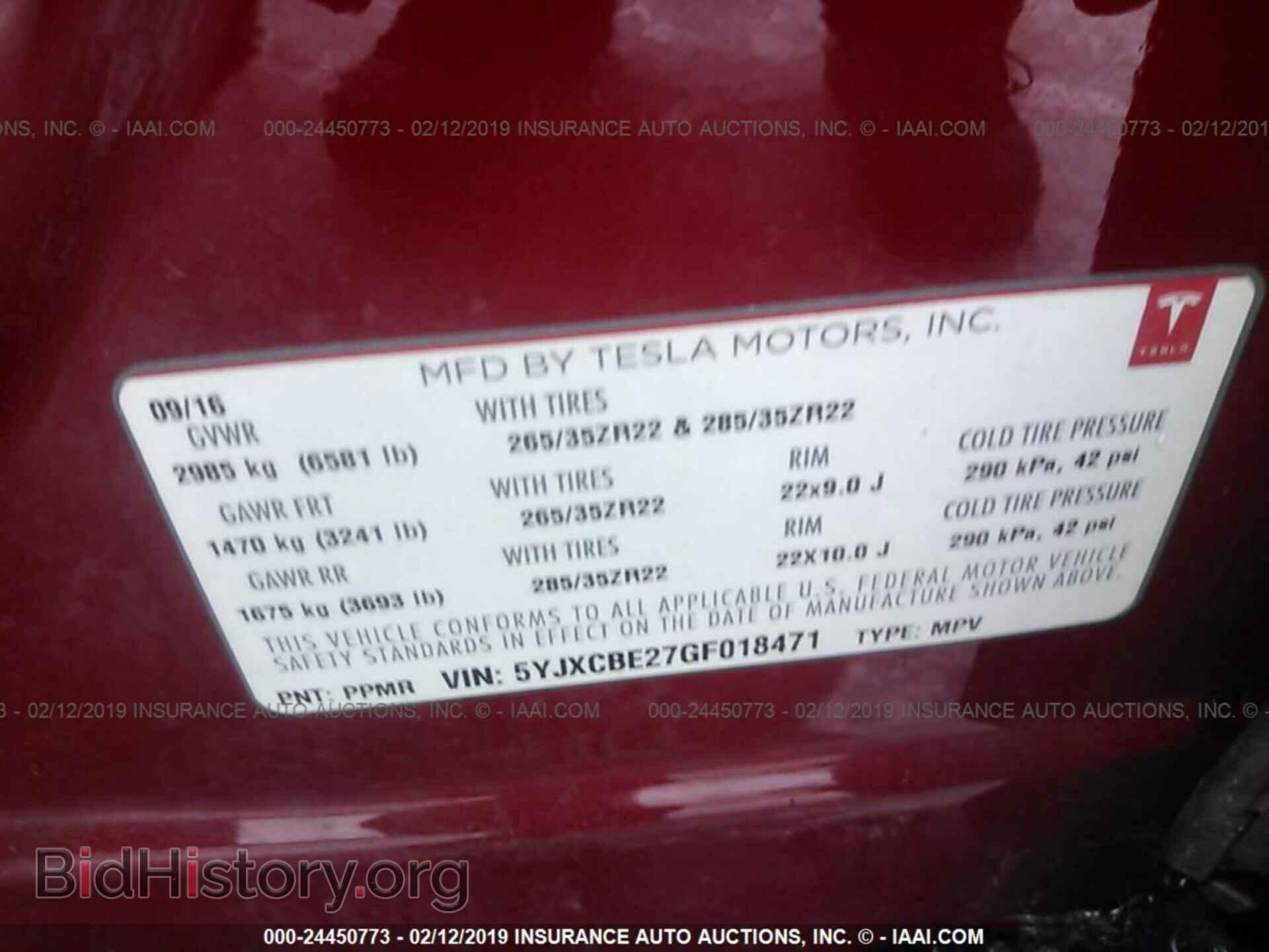2016 TESLA MODEL X - VIN: 5YJXCBE27GF018471 - Photo 9