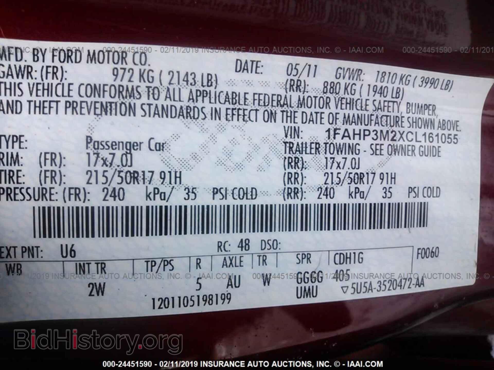 2012 FORD FOCUS - VIN: 1FAHP3M2XCL161055 - Photo 9