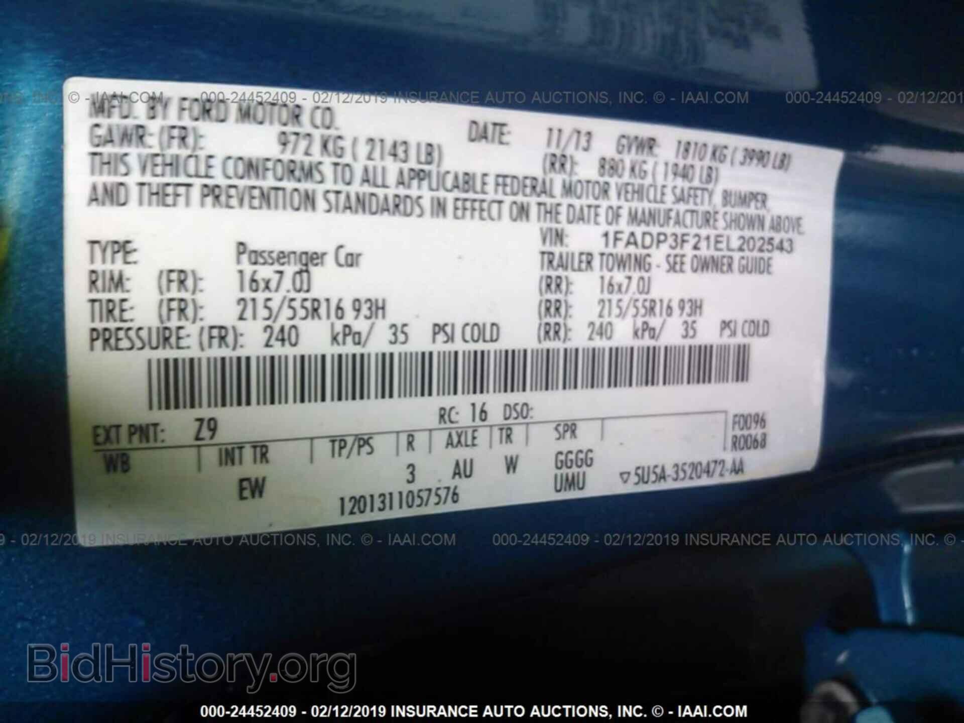 2014 FORD FOCUS - VIN: 1FADP3F21EL202543 - Photo 9