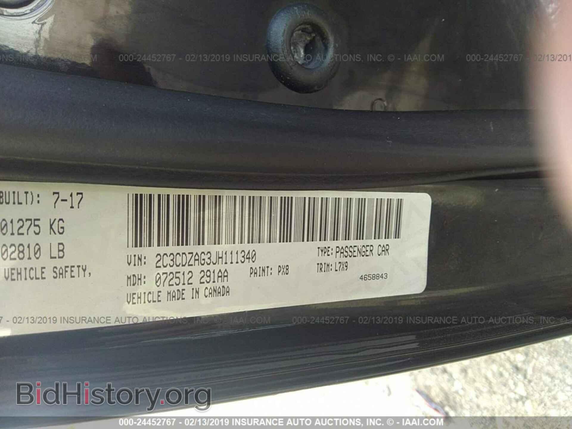 2018 DODGE CHALLENGER - VIN: 2C3CDZAG3JH111340 - Фото 9