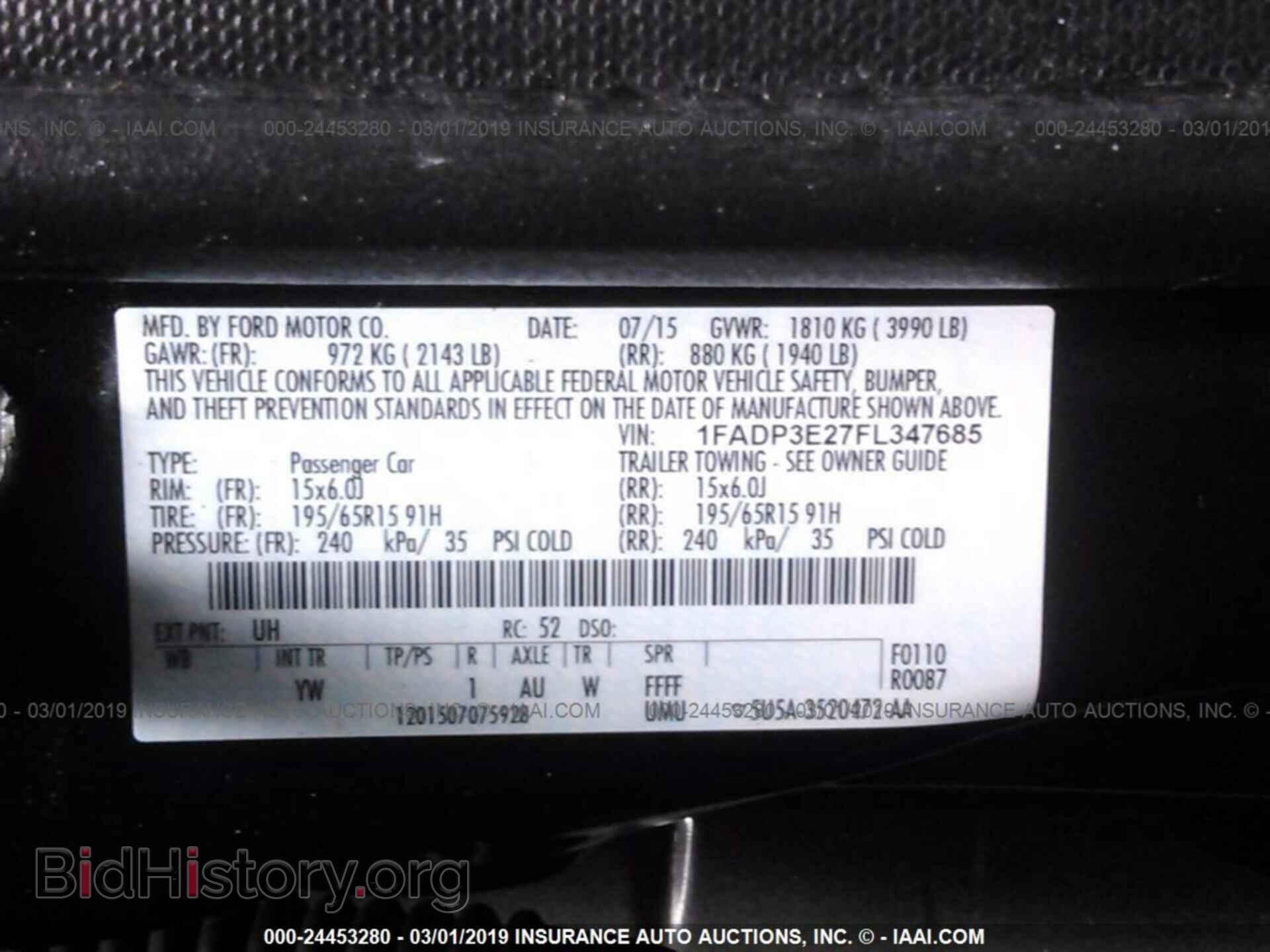 2015 FORD FOCUS - VIN: 1FADP3E27FL347685 - Photo 9
