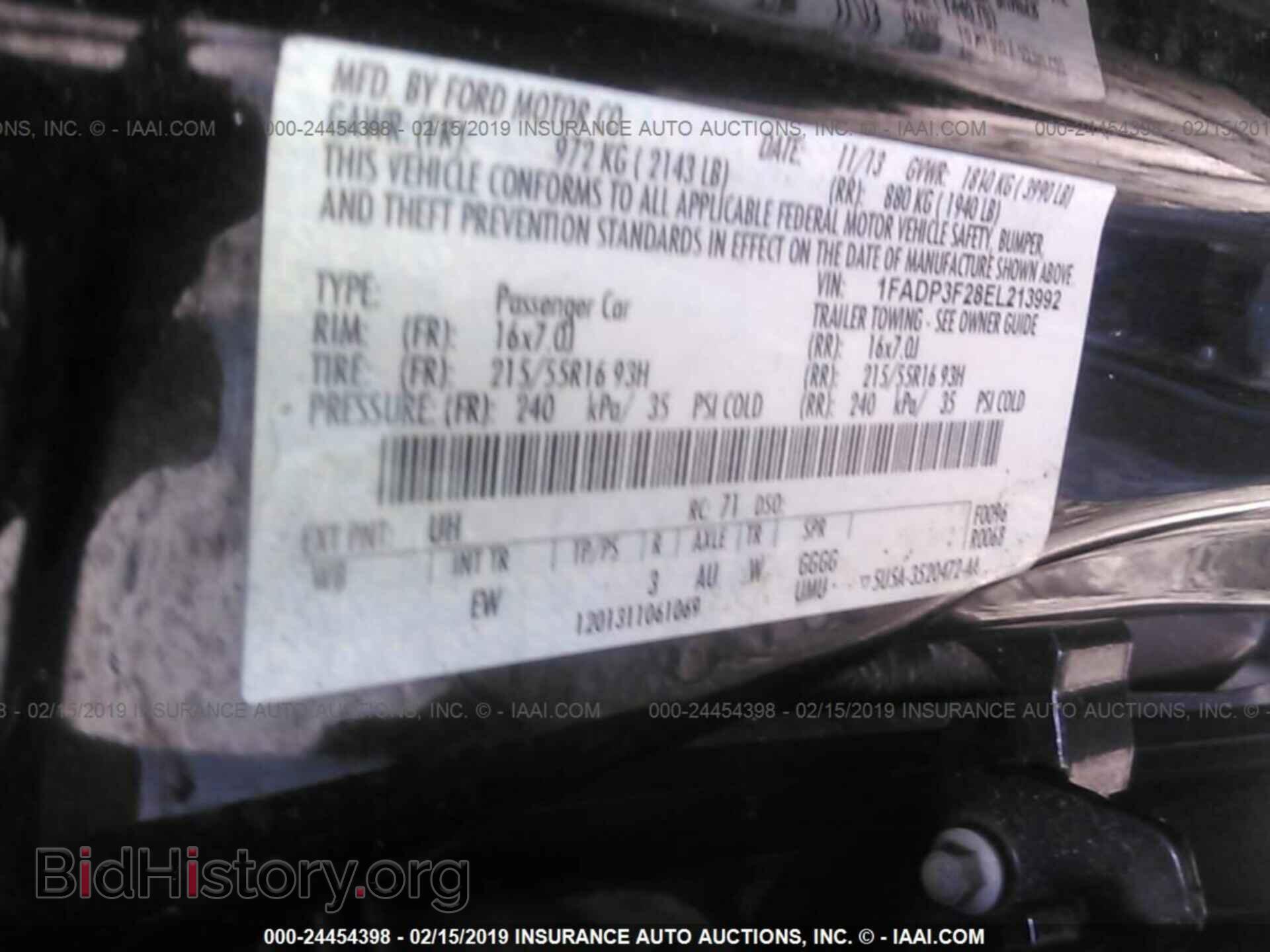 2014 FORD FOCUS - VIN: 1FADP3F28EL213992 - Фото 9