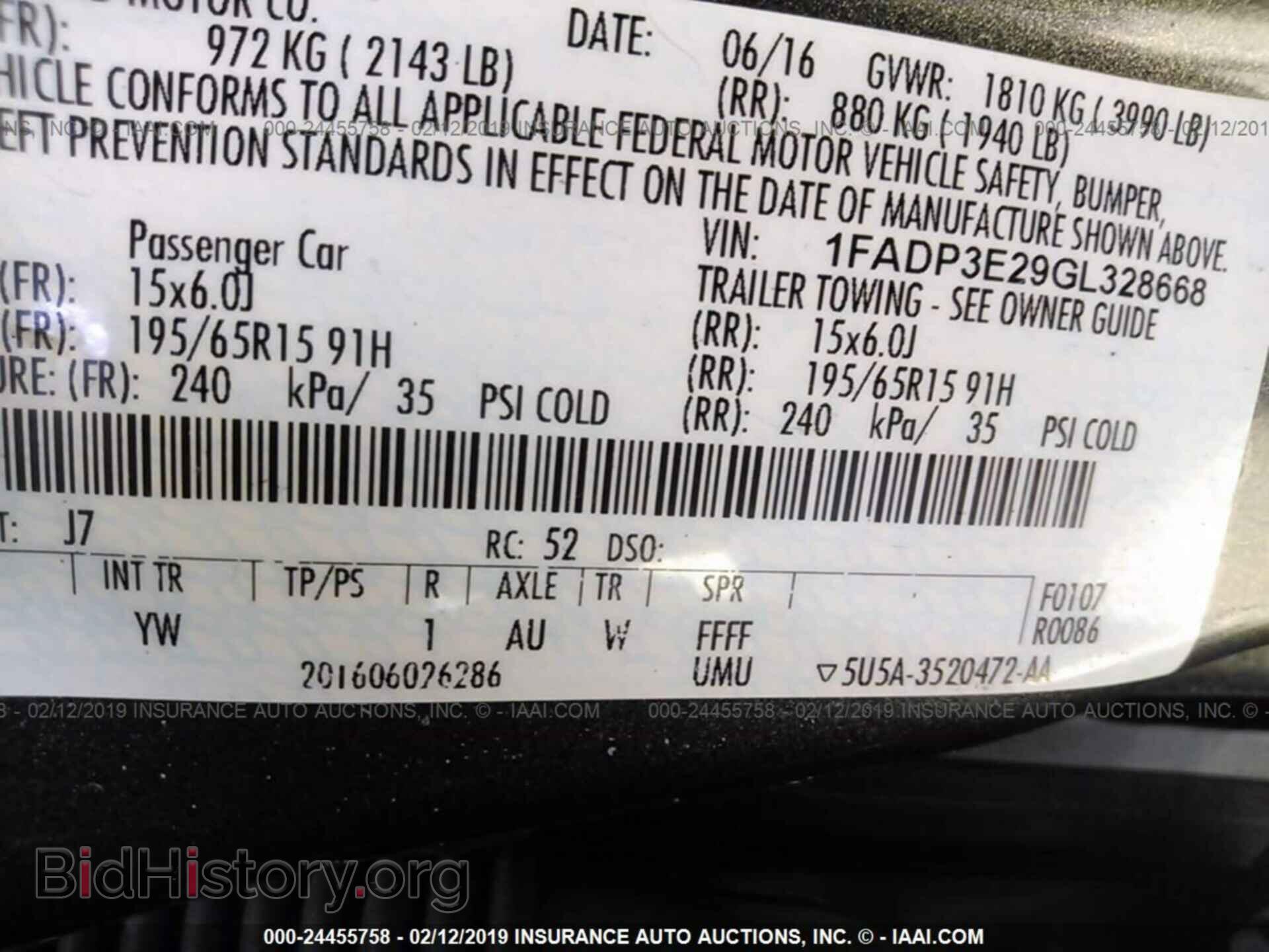 2016 FORD FOCUS - VIN: 1FADP3E29GL328668 - Photo 9