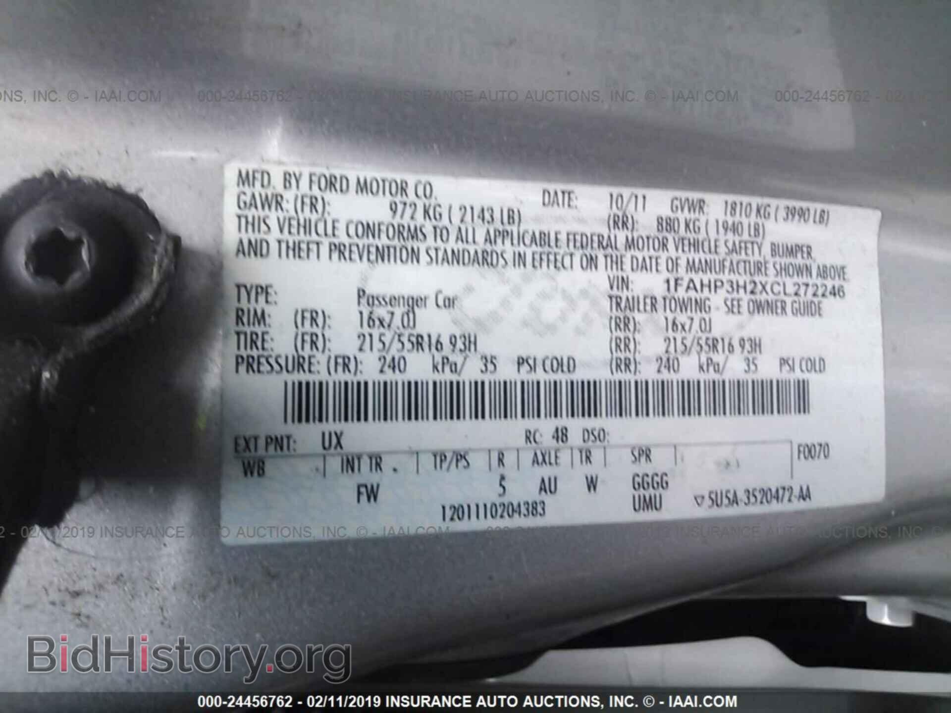 2012 FORD FOCUS - VIN: 1FAHP3H2XCL272246 - Photo 9