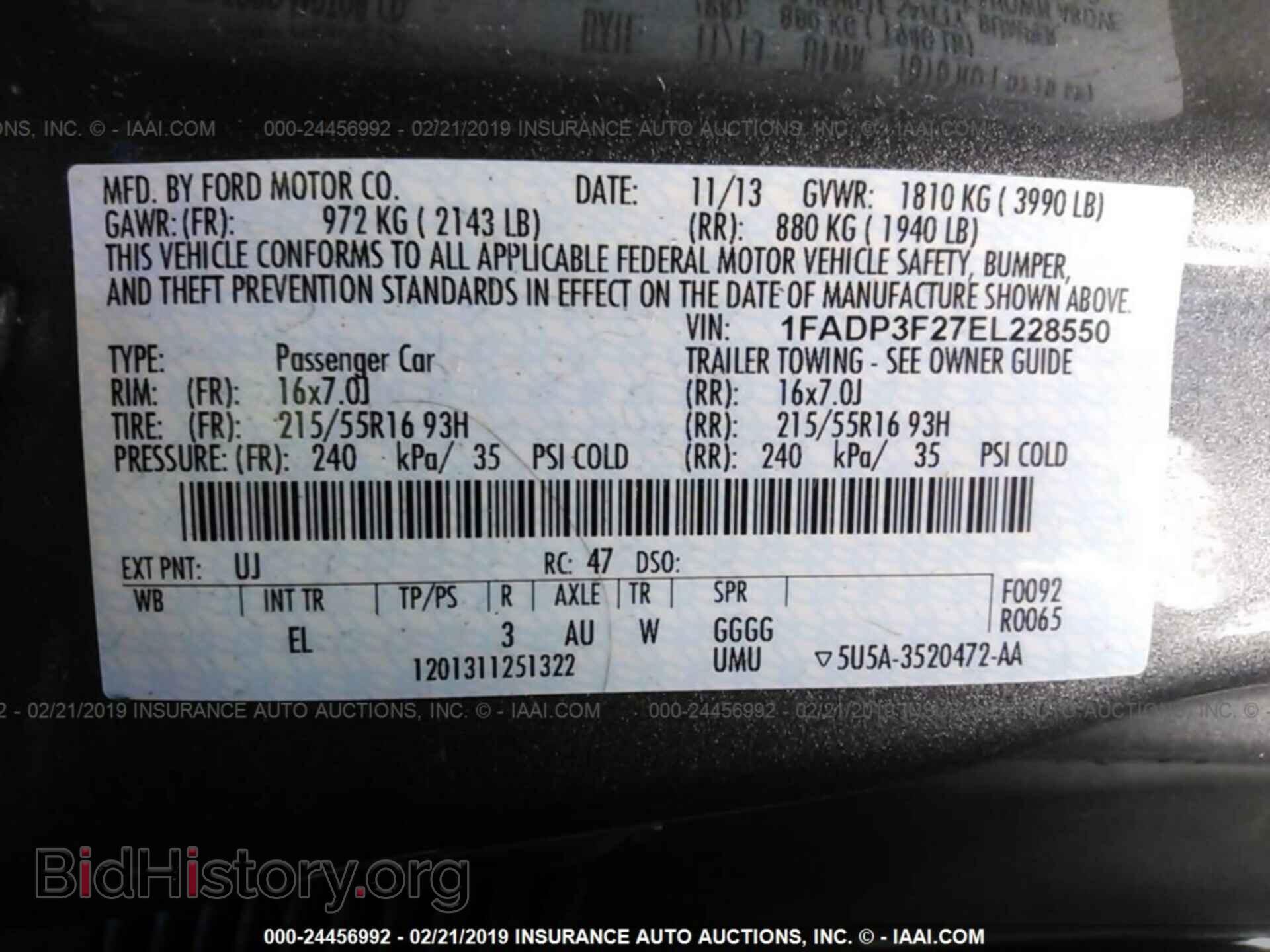 2014 FORD FOCUS - VIN: 1FADP3F27EL228550 - Photo 9