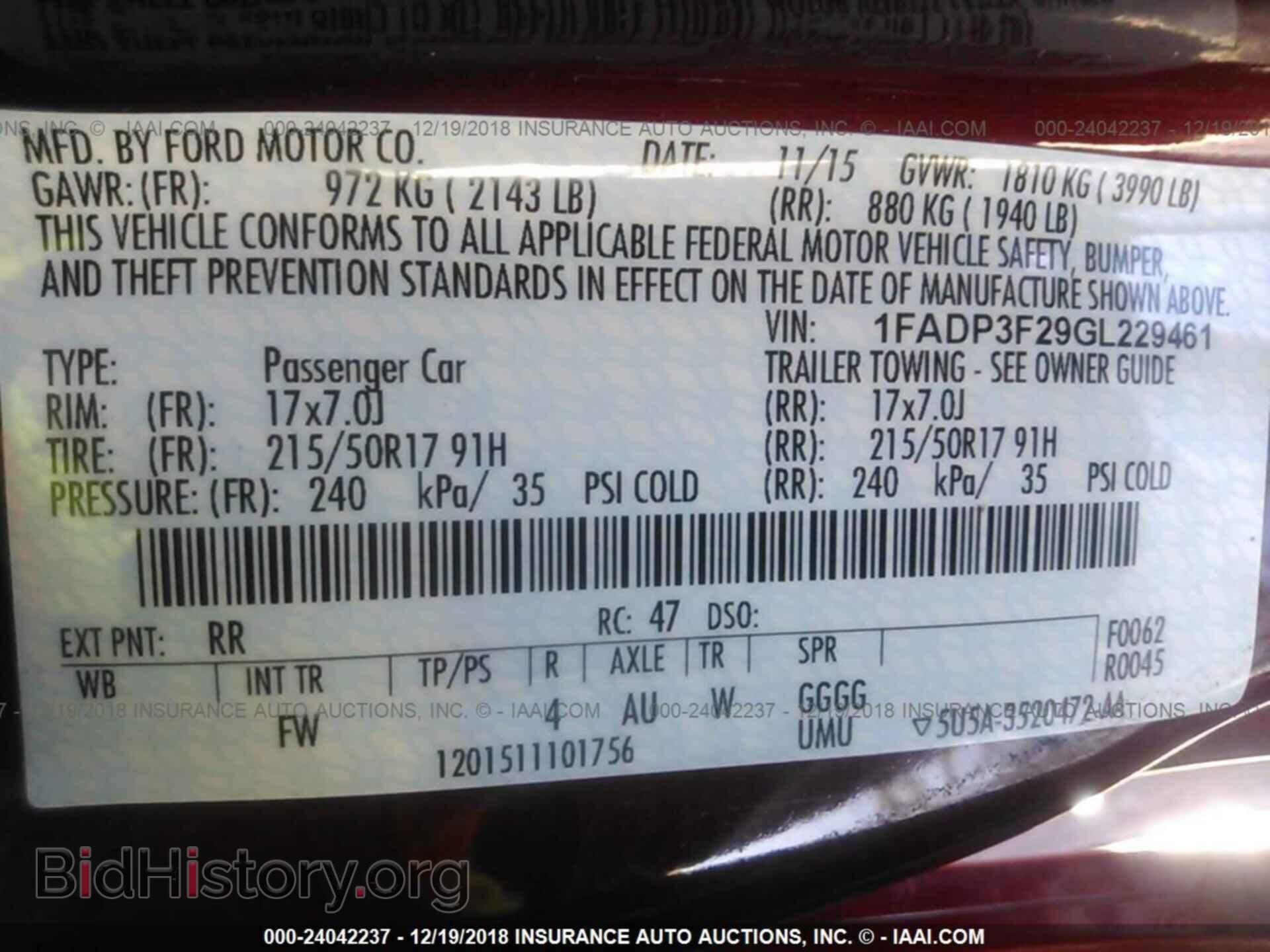 2016 FORD FOCUS - VIN: 1FADP3F29GL229461 - Фото 9