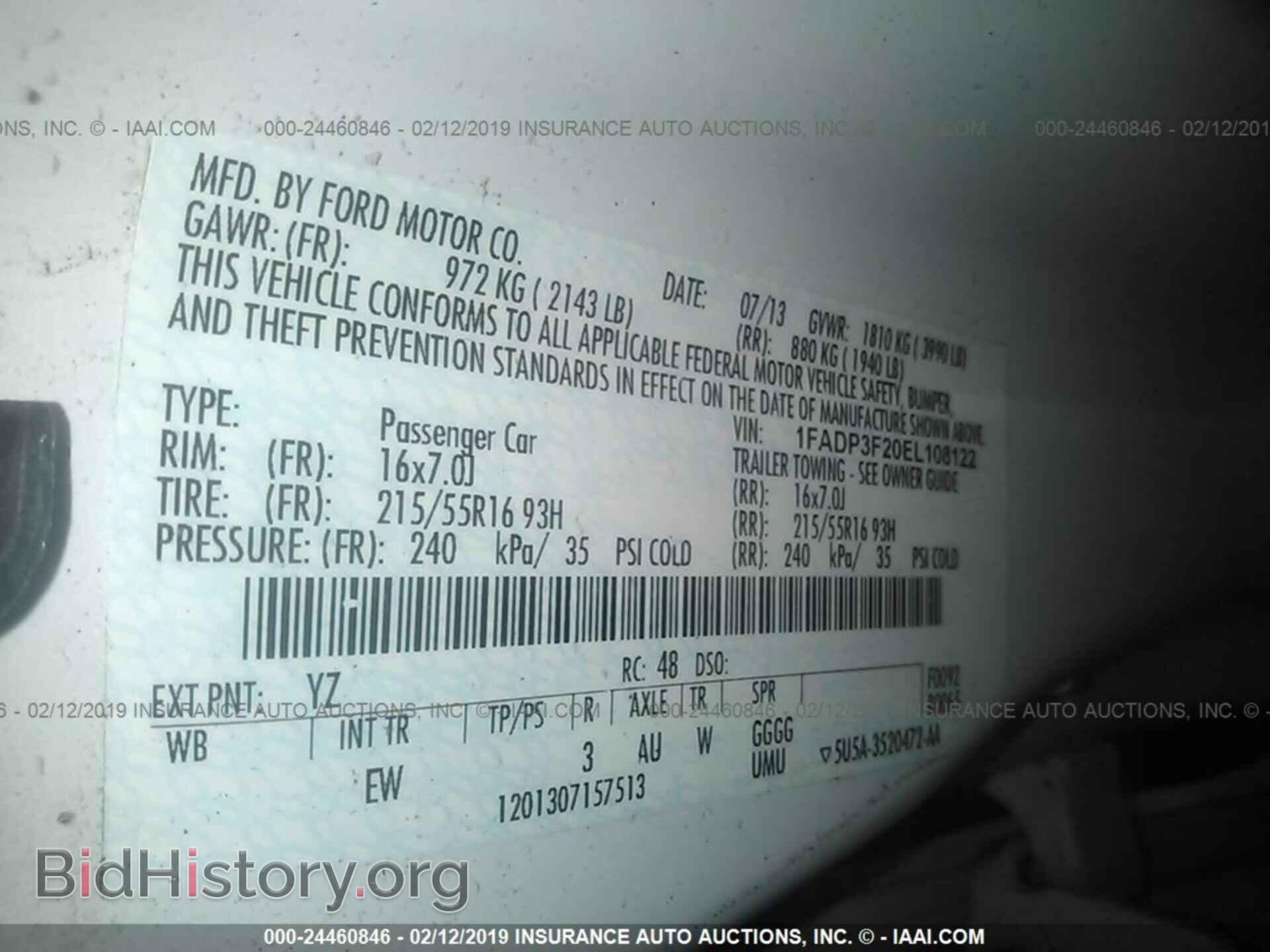 2014 FORD FOCUS - VIN: 1FADP3F20EL108122 - Photo 9