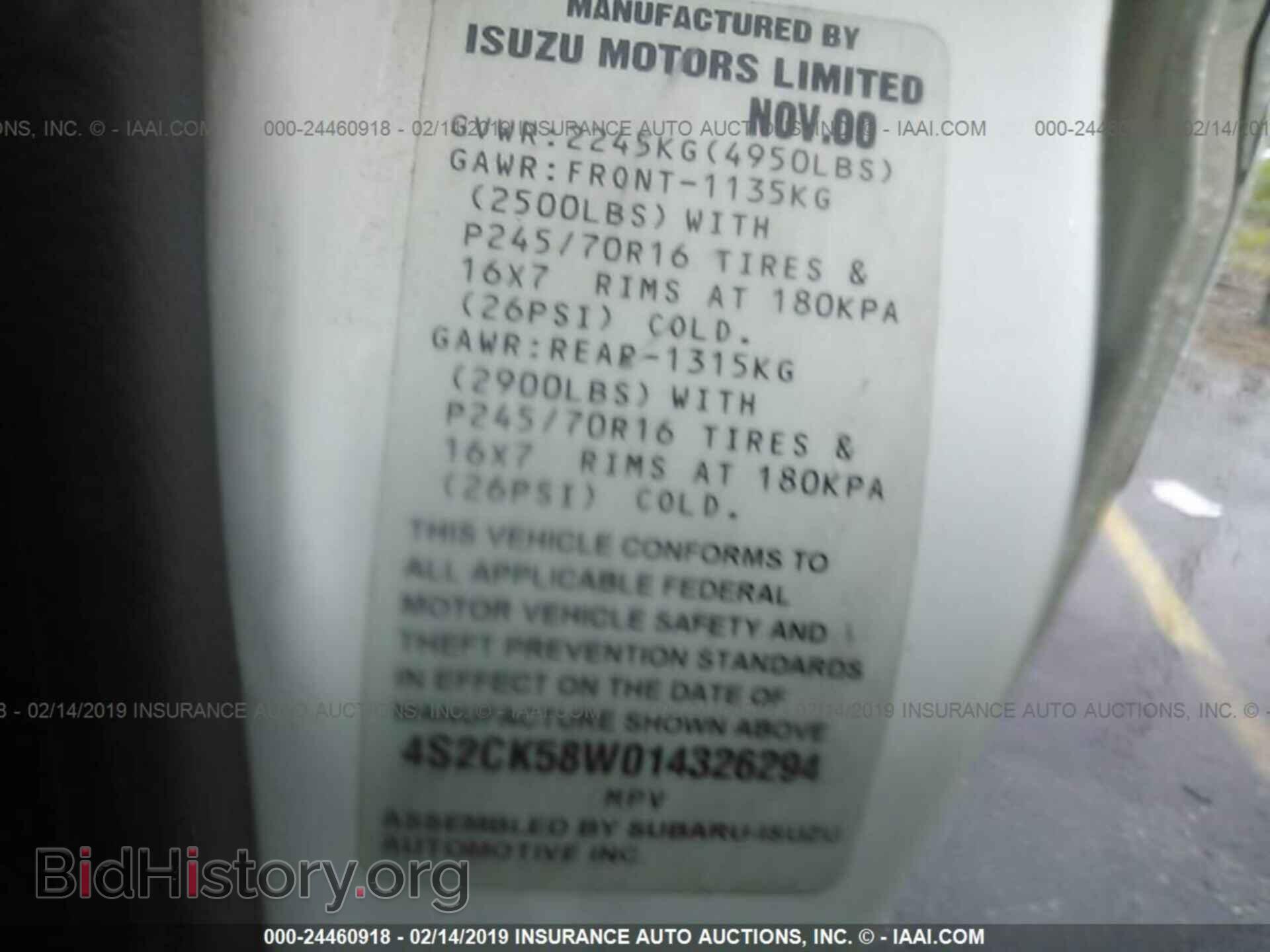 2001 ISUZU RODEO - VIN: 4S2CK58W014326294 - Photo 9