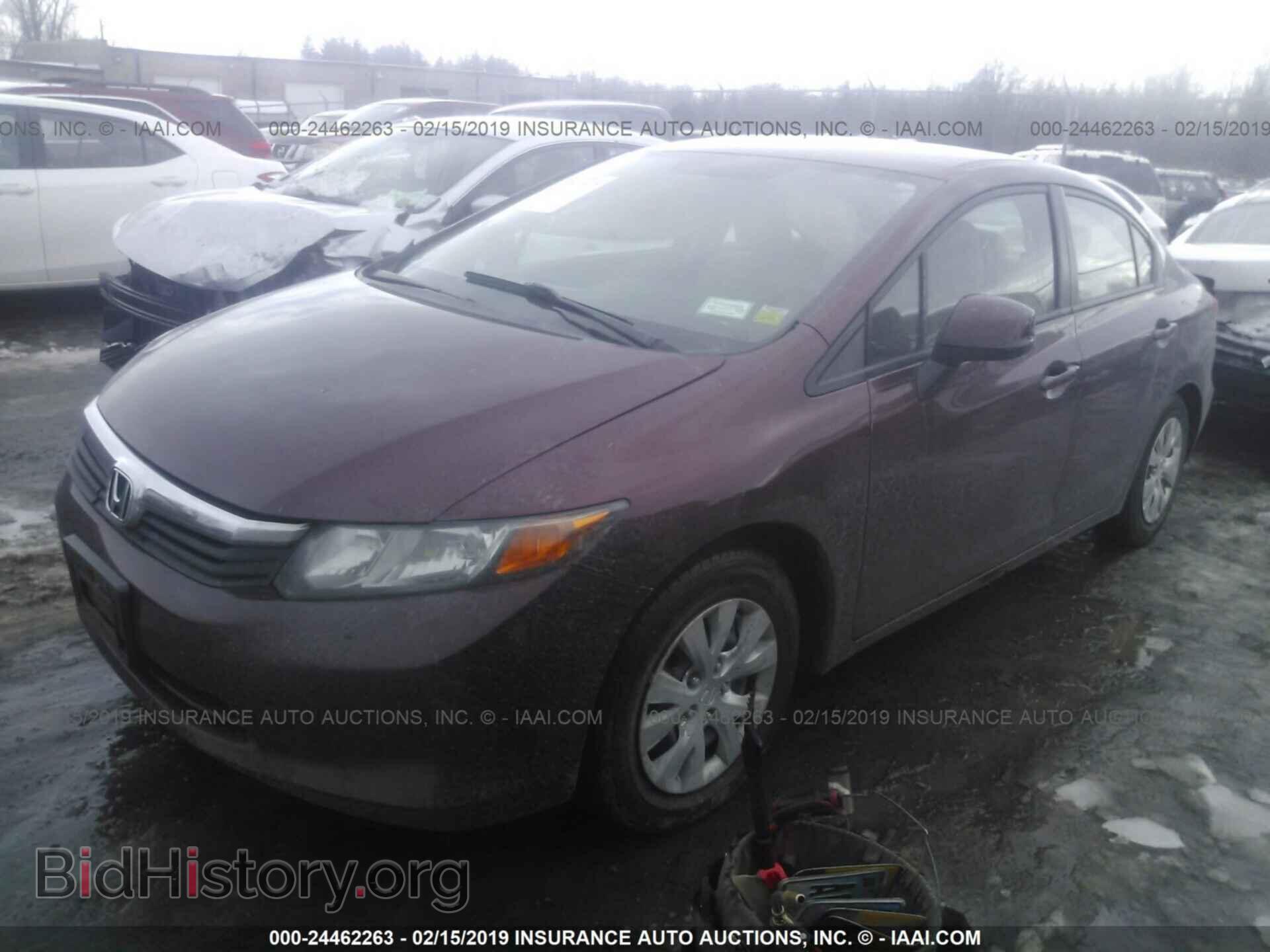 2012 HONDA CIVIC - VIN: 2HGFB2F55CH554820 - Фото 2