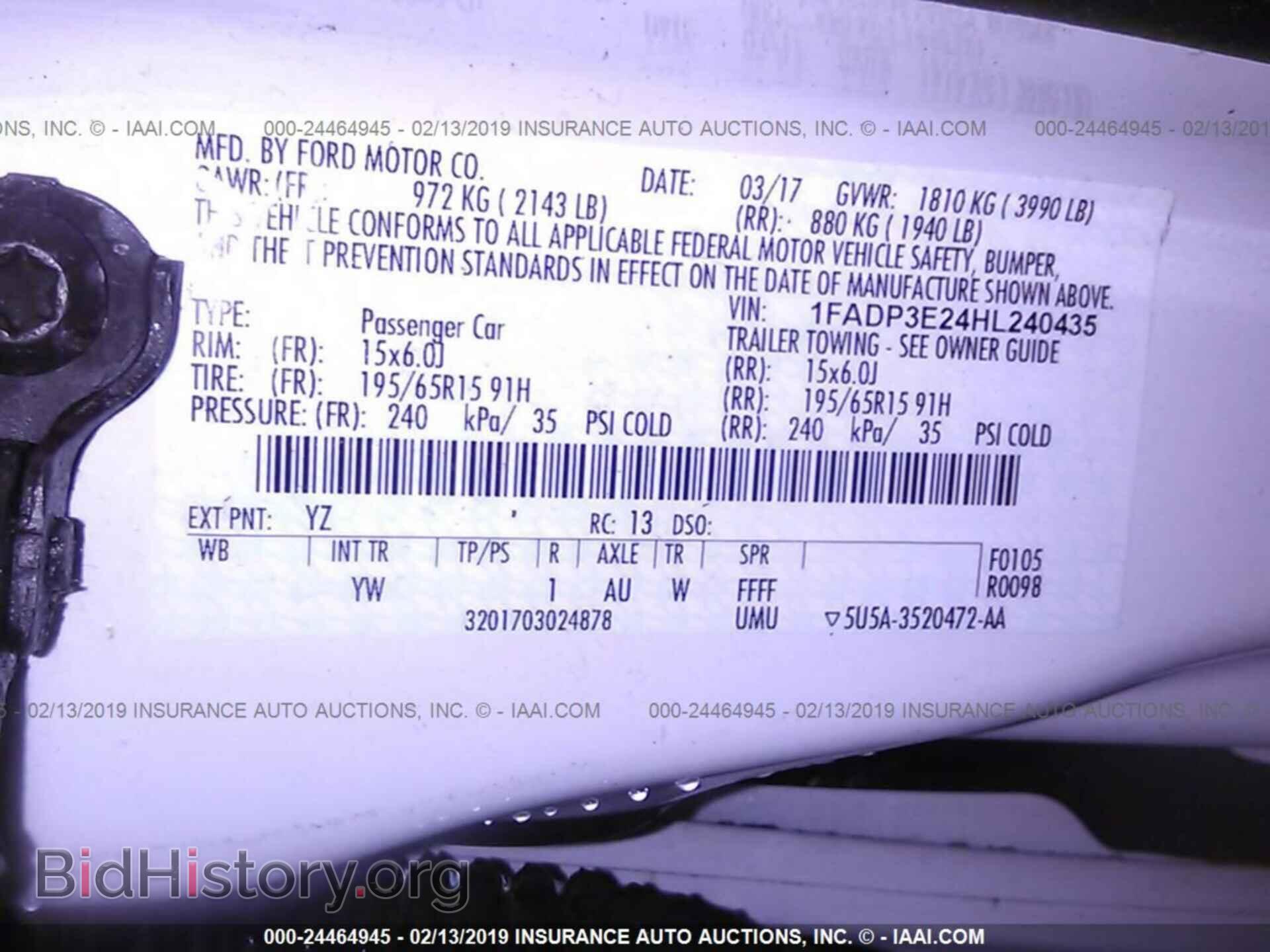 2017 FORD FOCUS - VIN: 1FADP3E24HL240435 - Фото 9