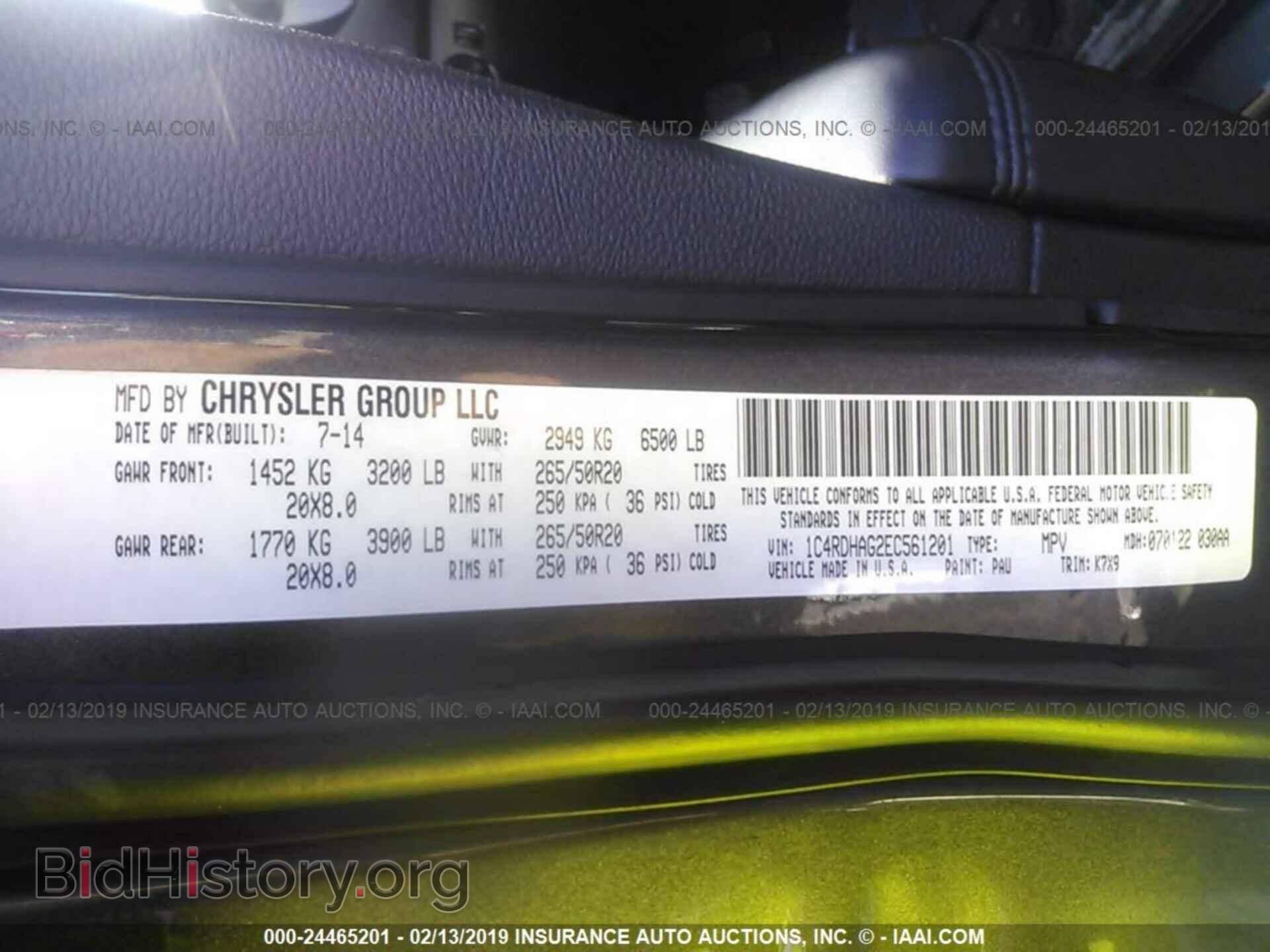 2014 DODGE DURANGO - VIN: 1C4RDHAG2EC561201 - Фото 9