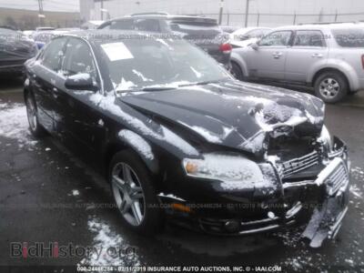 2007 Audi A4, черный — VIN WAUDF78E77A240821, IAAI