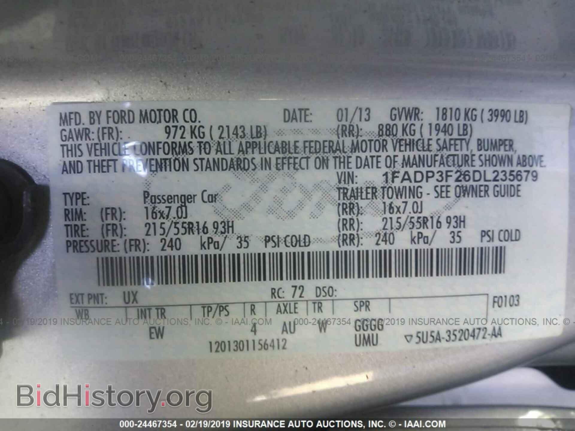 2013 FORD FOCUS - VIN: 1FADP3F26DL235679 - Фото 9