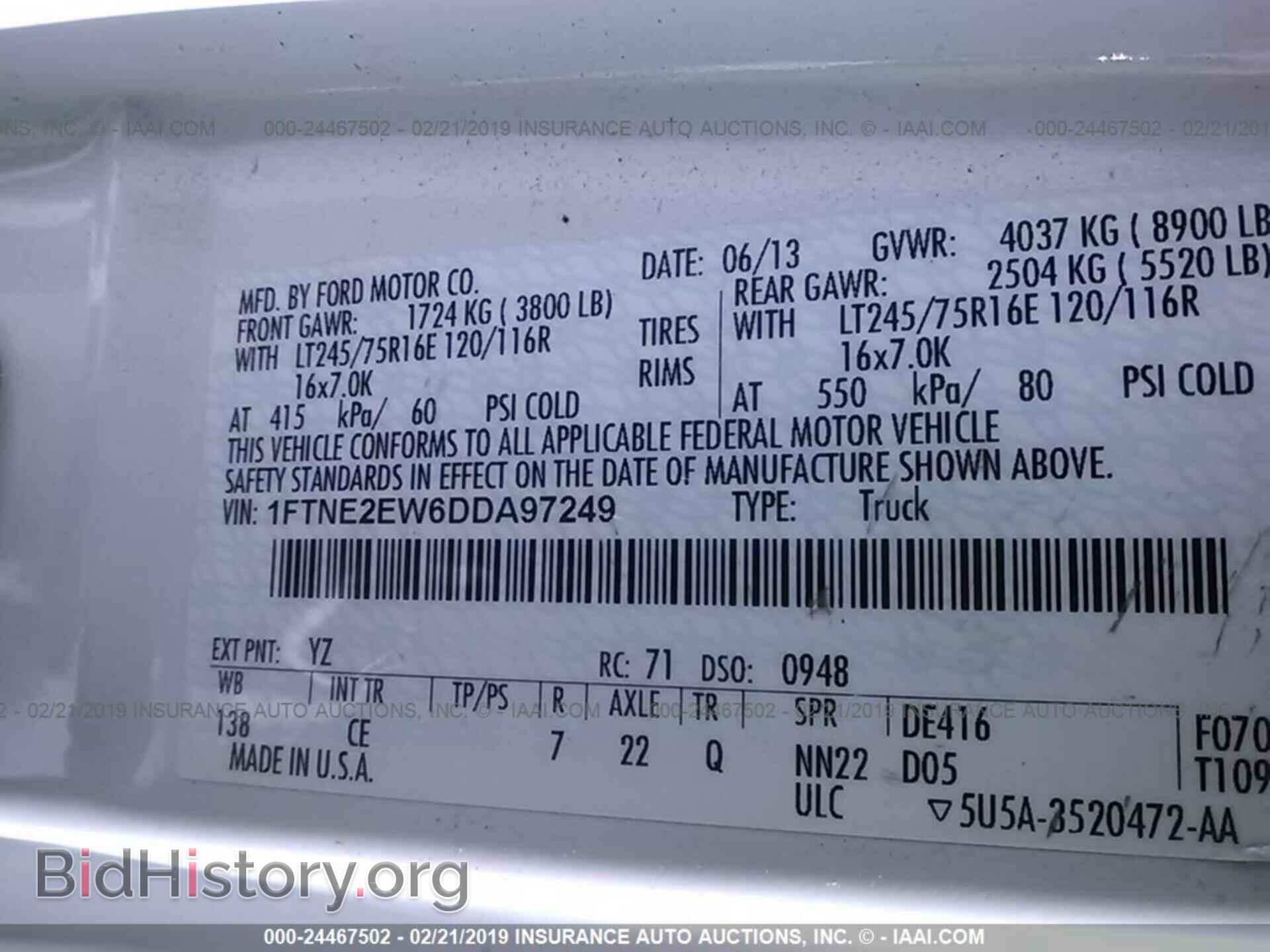 2013 FORD ECONOLINE - VIN: 1FTNE2EW6DDA97249 - Photo 9