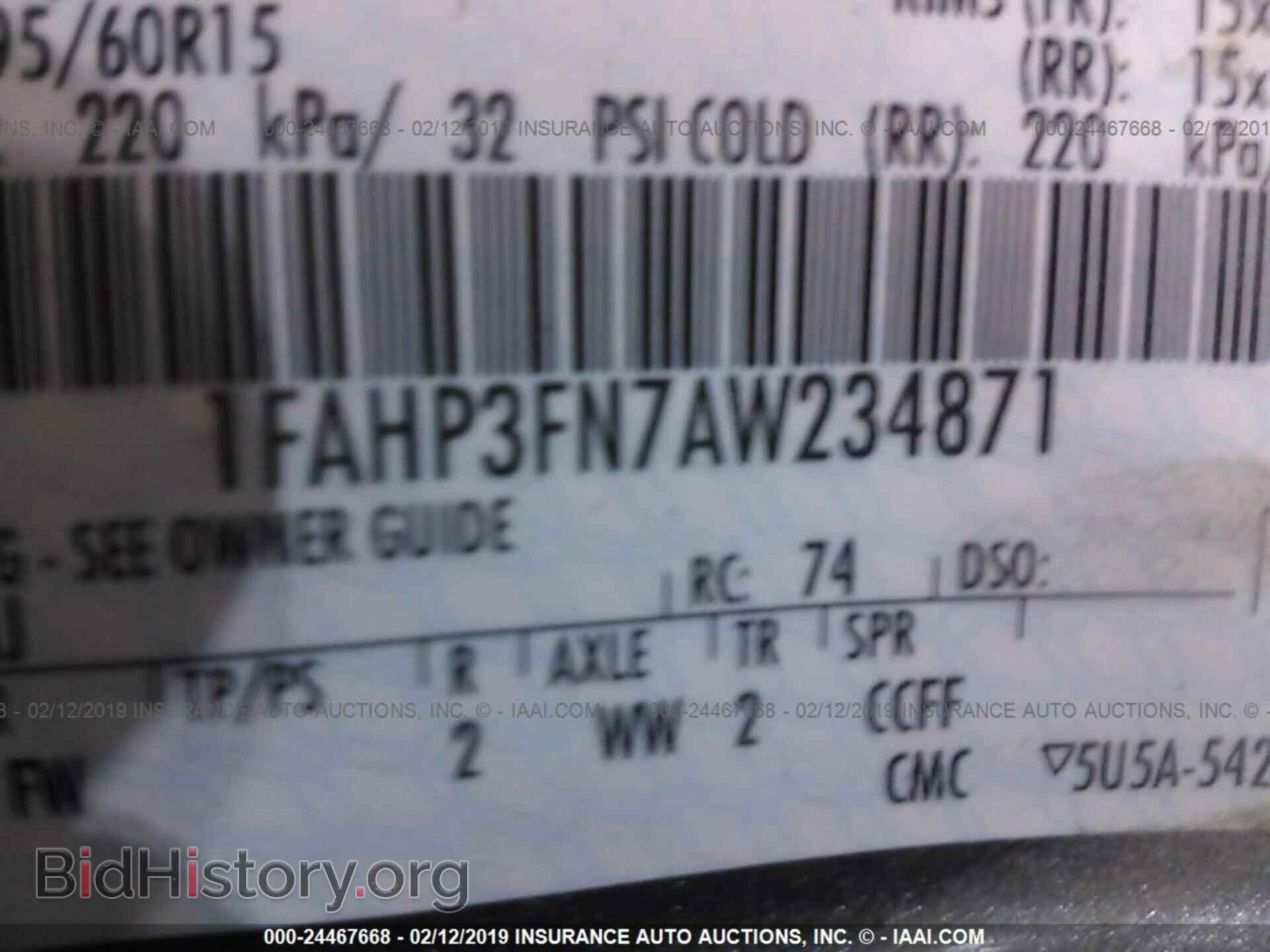 2010 FORD FOCUS - VIN: 1FAHP3FN7AW234871 - Фото 9