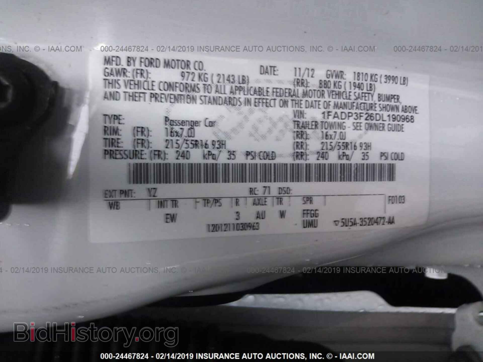 2013 FORD FOCUS - VIN: 1FADP3F26DL190968 - Photo 9