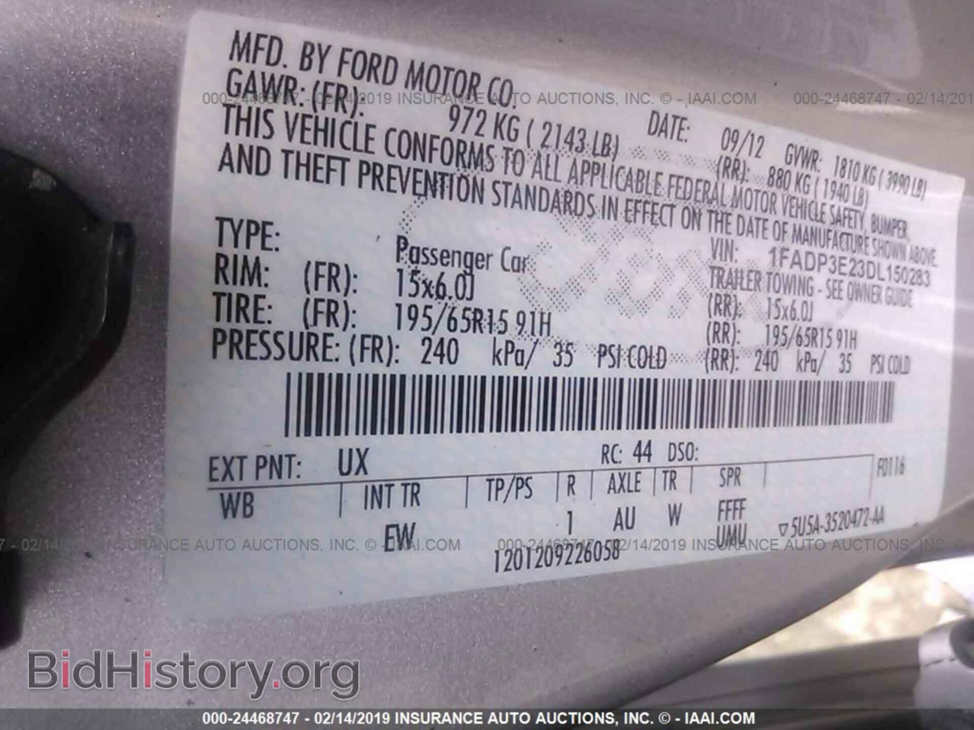 2013 FORD FOCUS - VIN: 1FADP3E23DL150283 - Photo 9