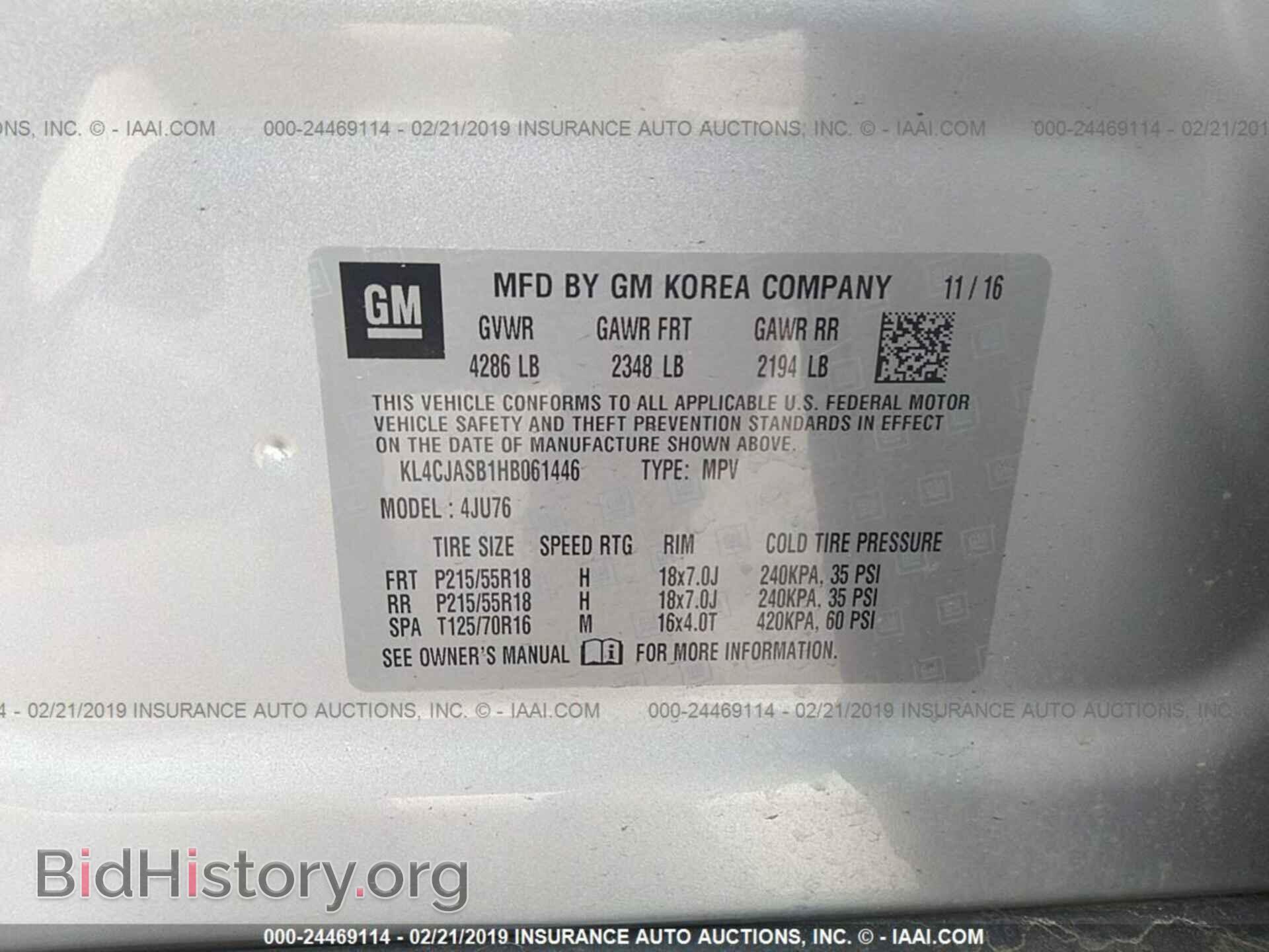 2017 BUICK ENCORE - VIN: KL4CJASB1HB061446 - Фото 9